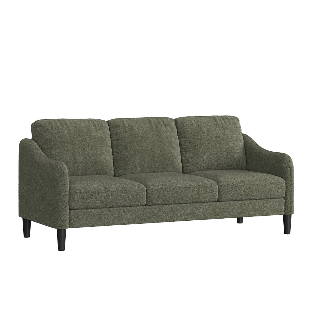 Mainstays Westley Swoop Arm 74 Sofa, Moss Green