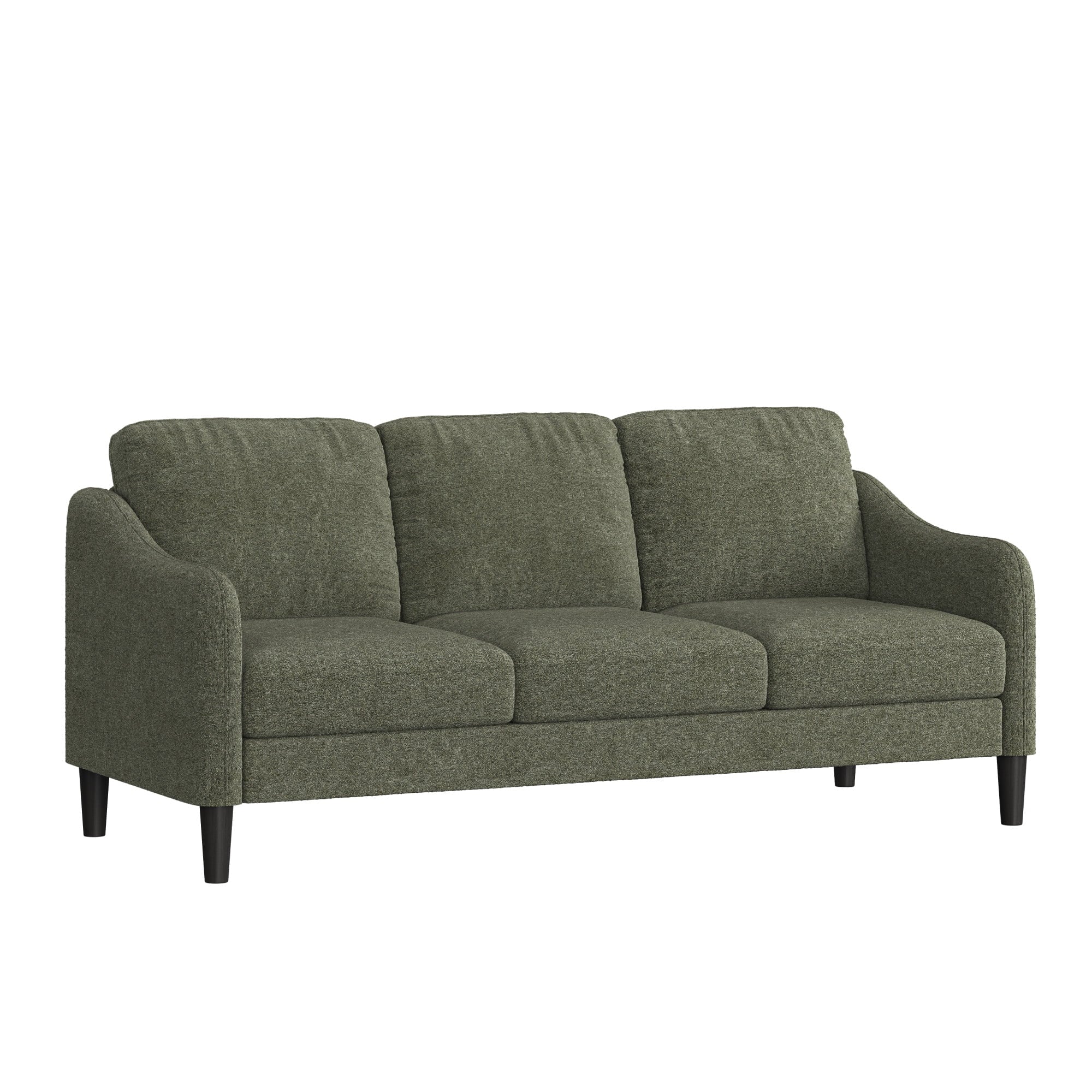 Mainstays Westley Swoop Arm 74 Sofa, Moss Green