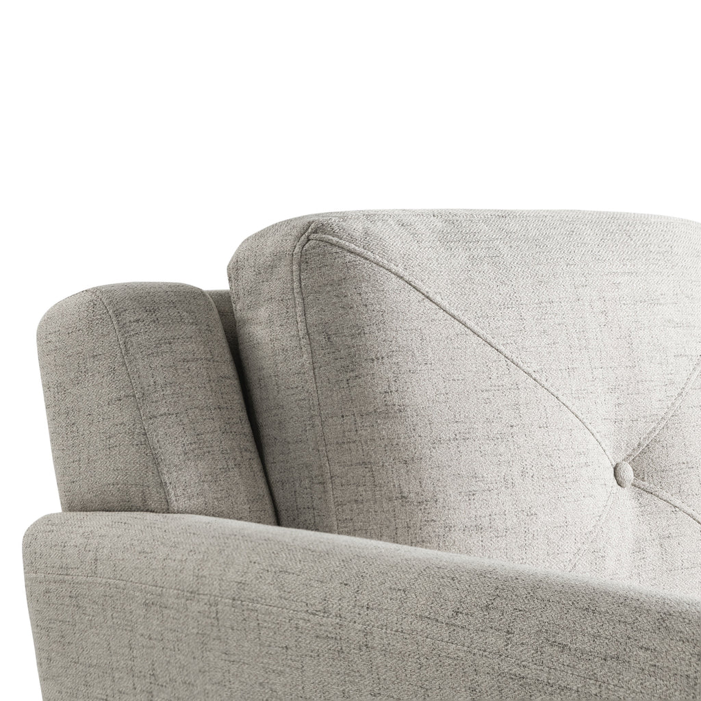 Lifestyle Solutions Taryn Curved Arms Sofa, Black Fabric