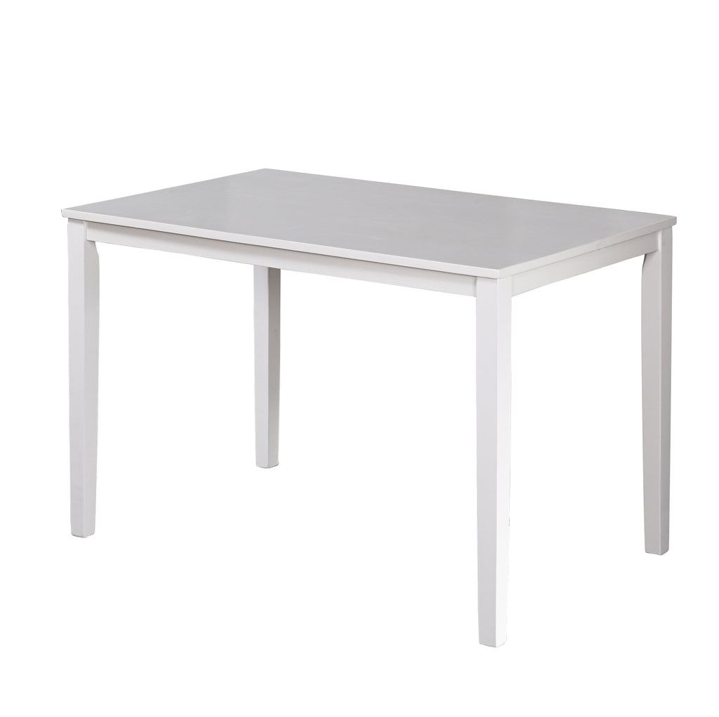TMS Metropolitan 5-Piece Wood Farmhouse Upholsered Dining Set with Table and Chairs, White
