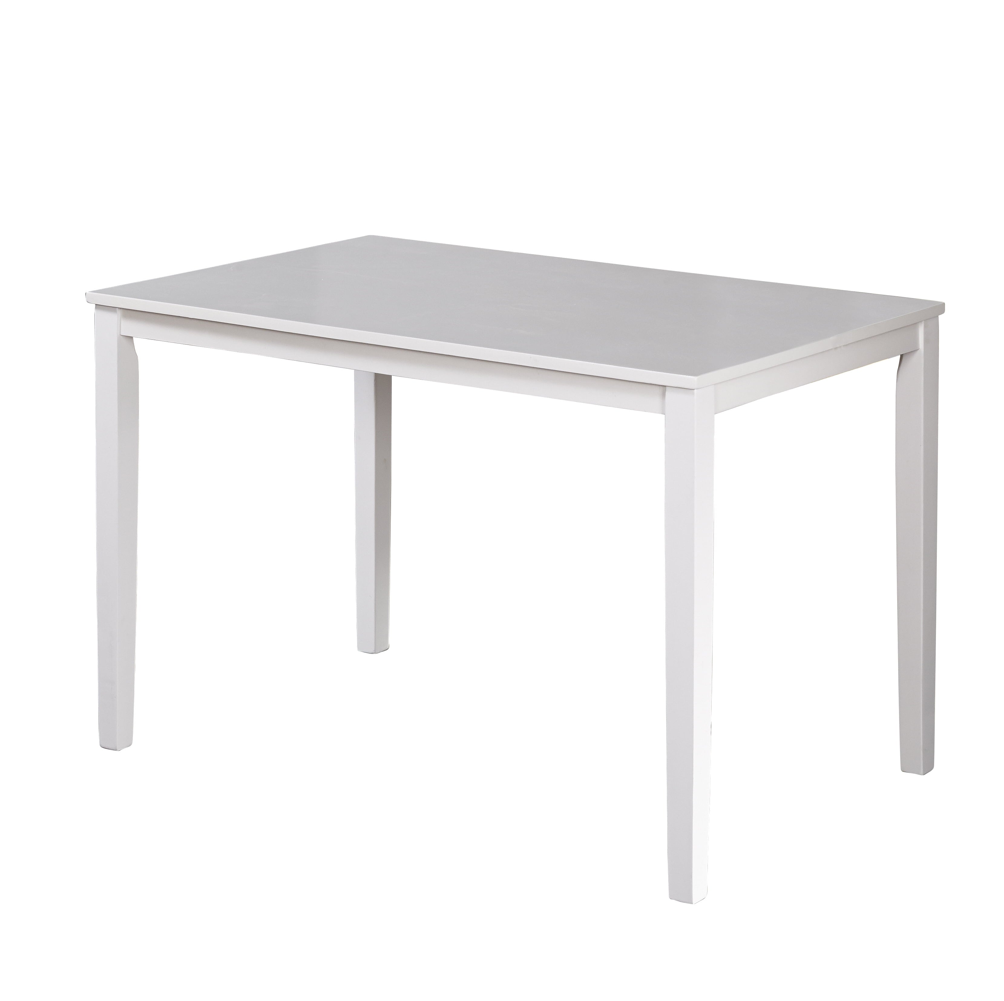 TMS Metropolitan 5-Piece Wood Farmhouse Upholsered Dining Set with Table and Chairs, White