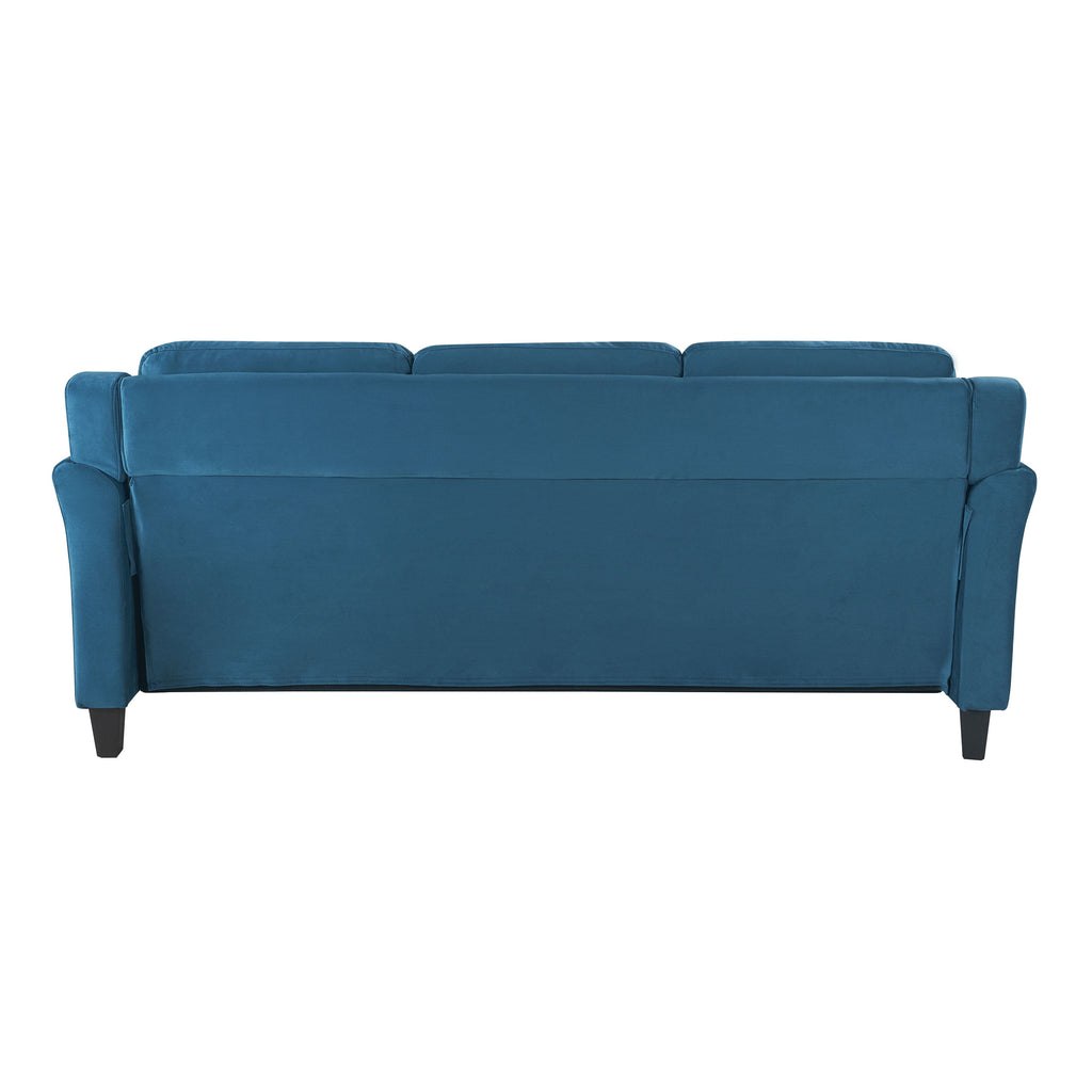 Lifestyle Solutions Taryn Curved Arms Sofa, Black Fabric