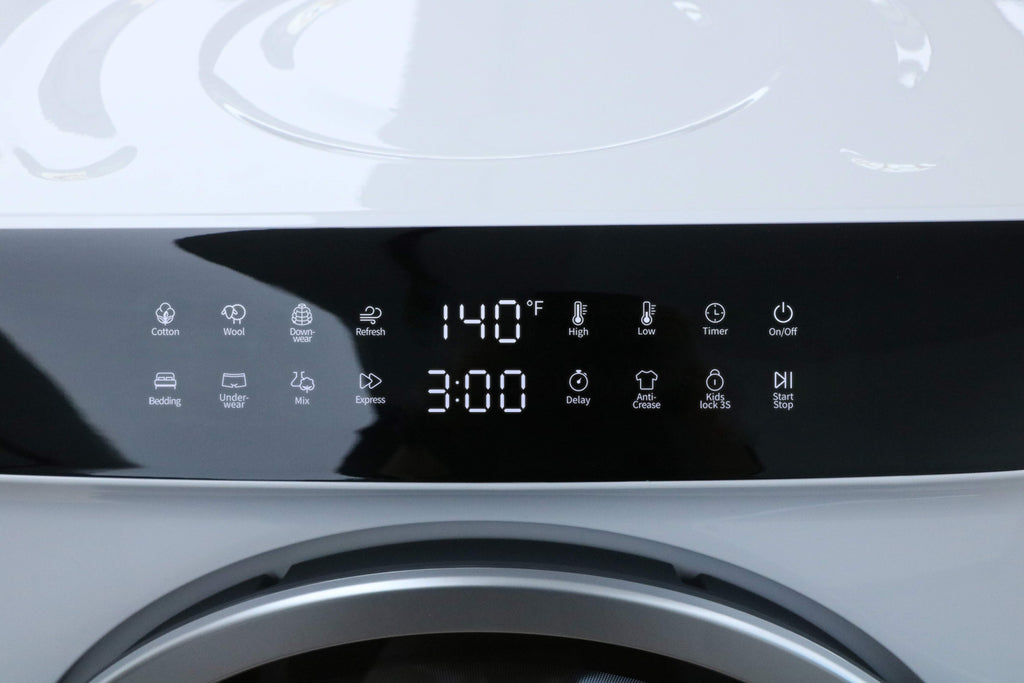Hamilton Beach 13 lbs. Compact Tumble Dryer with Touchscreen Controls, 8 Drying Modes, Delay Start, Adjustable Heat Levels, Child Lock, Air-Vented Port, White