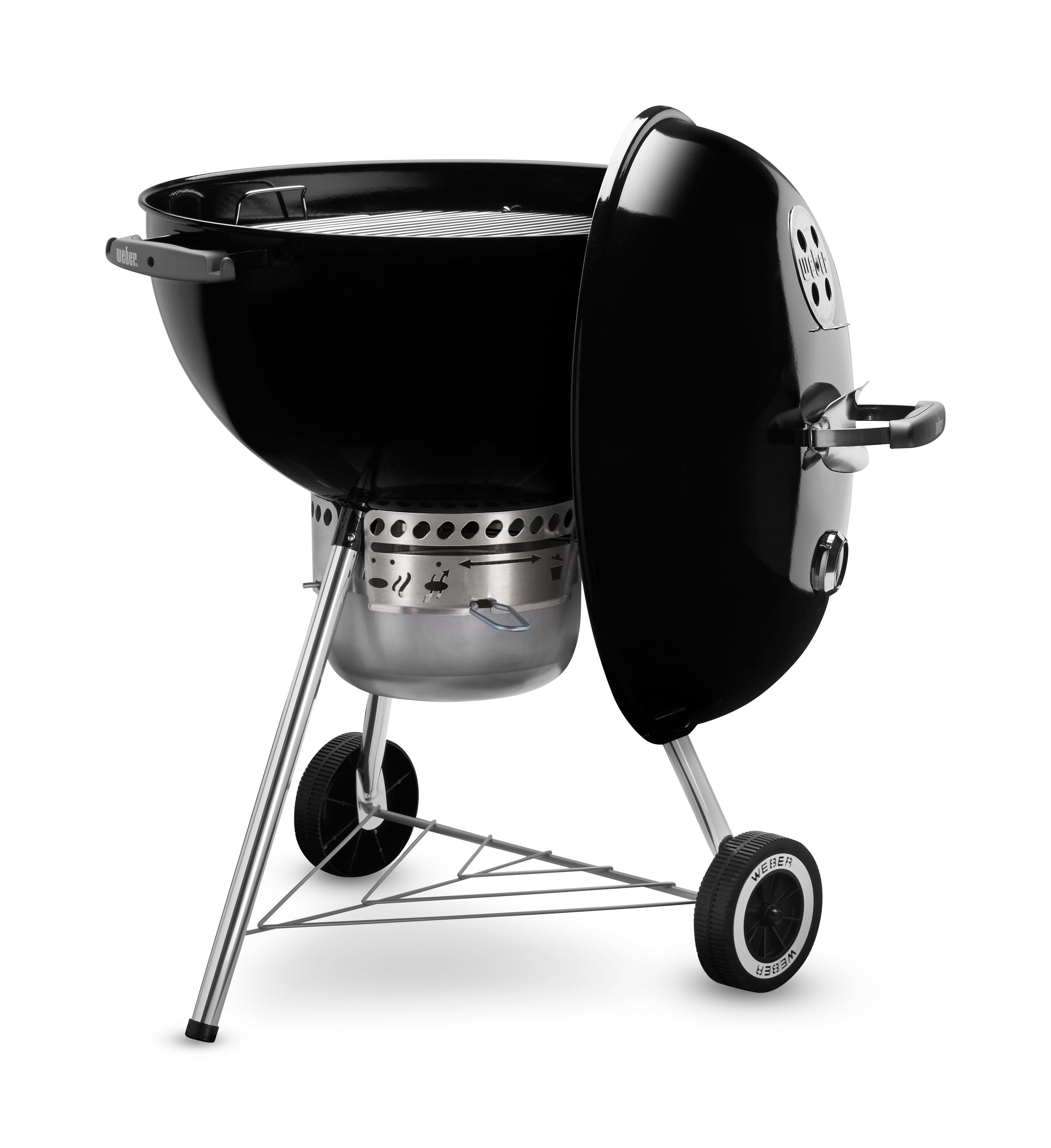 Weber Original Charcoal Grill, 22 Inch Premium Kettle Charcoal Grill, Black