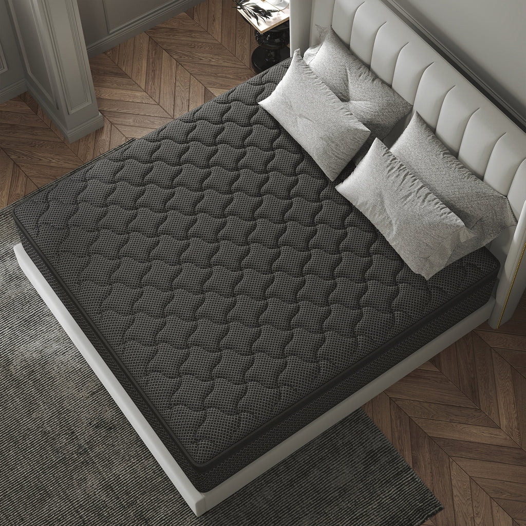 Kviwasha 12 inch Queen Mattress in a Box Pocket Innerspring Hybrid Mattress, CertiPUR-US Certified , Queen