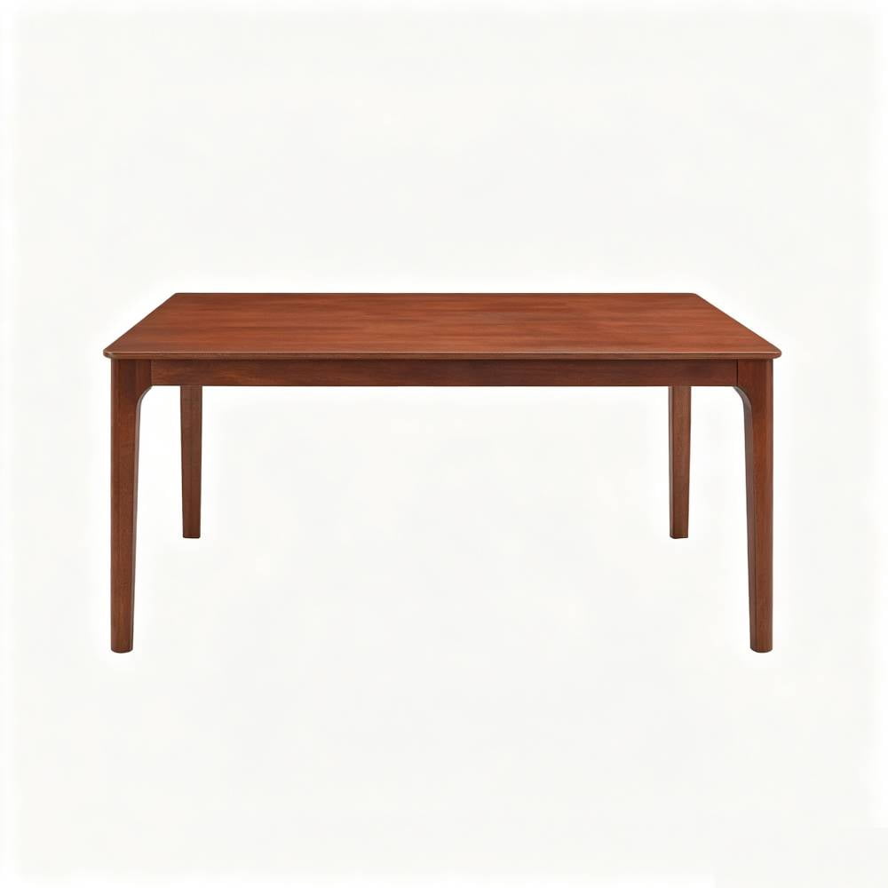 ACTU 57.9 Rectangular Wood Dining Table, Mid-Century Kitchen Table for Dining Room, Walnut