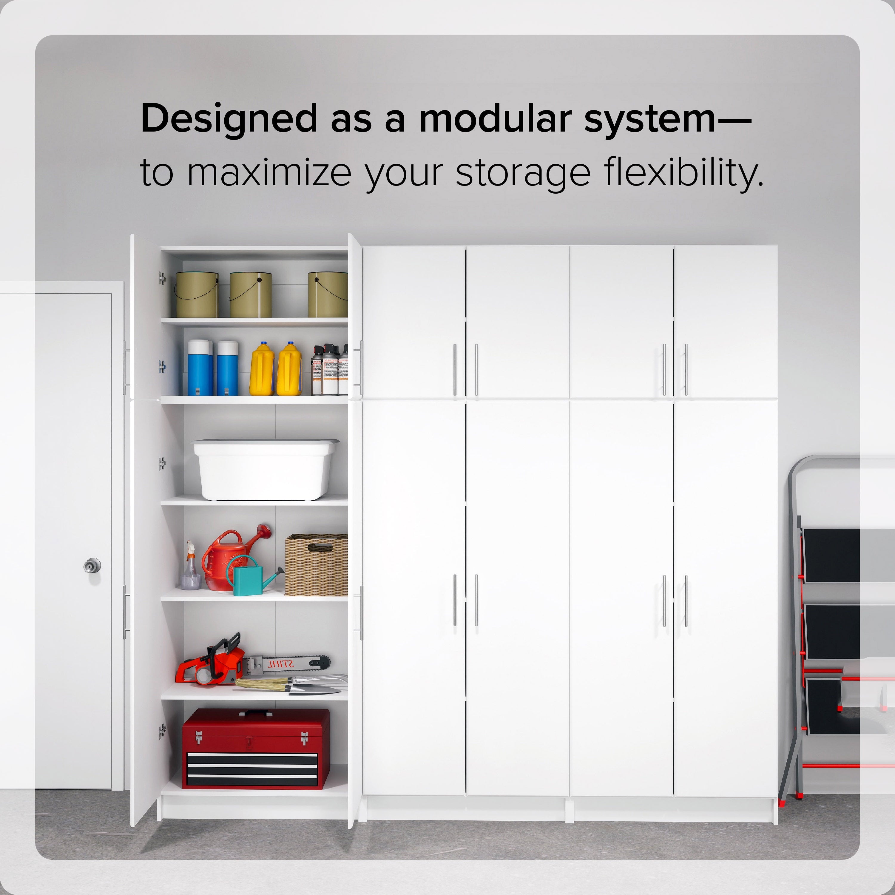 Prepac Armoir, Elite 32W x 35H x 20D White Wardrobe Closet & Cabinet - Functional Clothes Storage with Hanging Rail, Armoire Wardrobe - WEW-3264