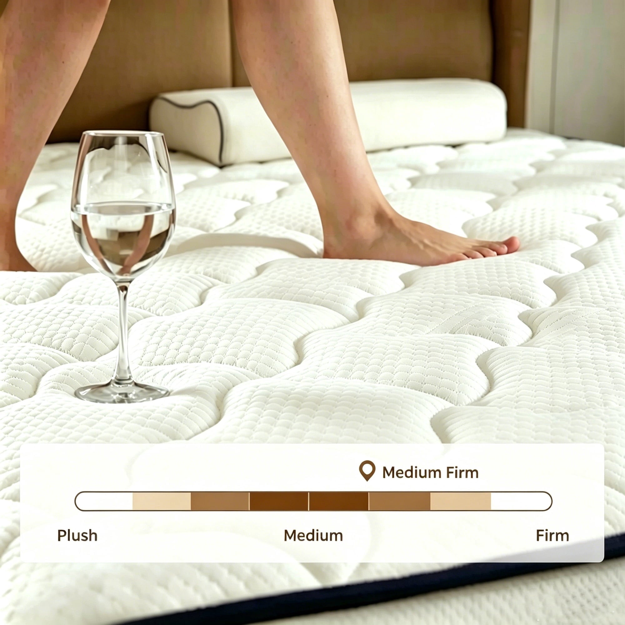 Lodeija 12 inch Queen Euro Top Hybrid Mattress,Pocket Spring,Breathable Knitted Fabric Pressure Relief,CertiPUR-US Certified,White