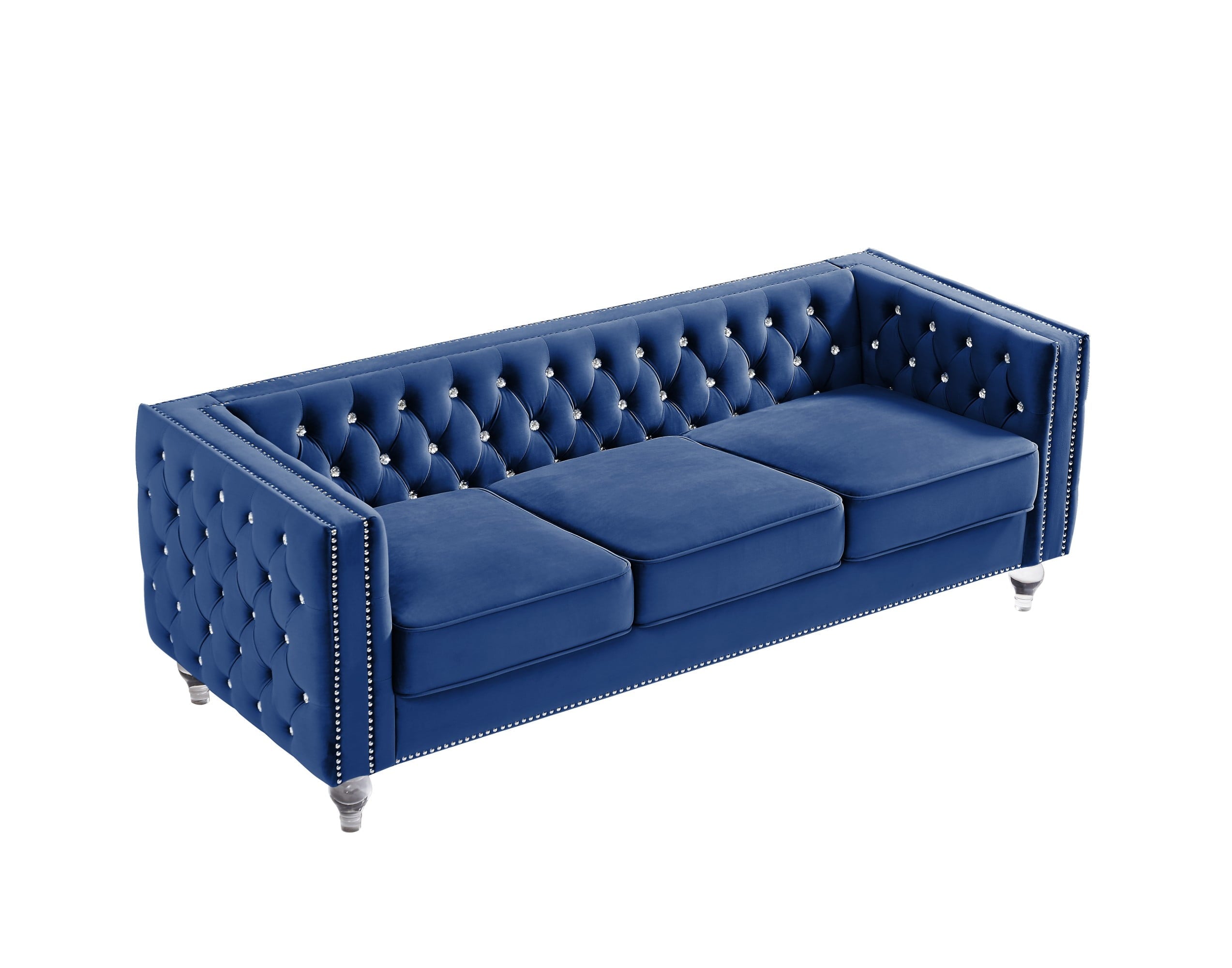 Gewnee 86.6 Modern Sofa Couch,Teddy Velvet 3 Seaters Comfy Couch with Deep Seat for Living Room,2 Pillows,Beige