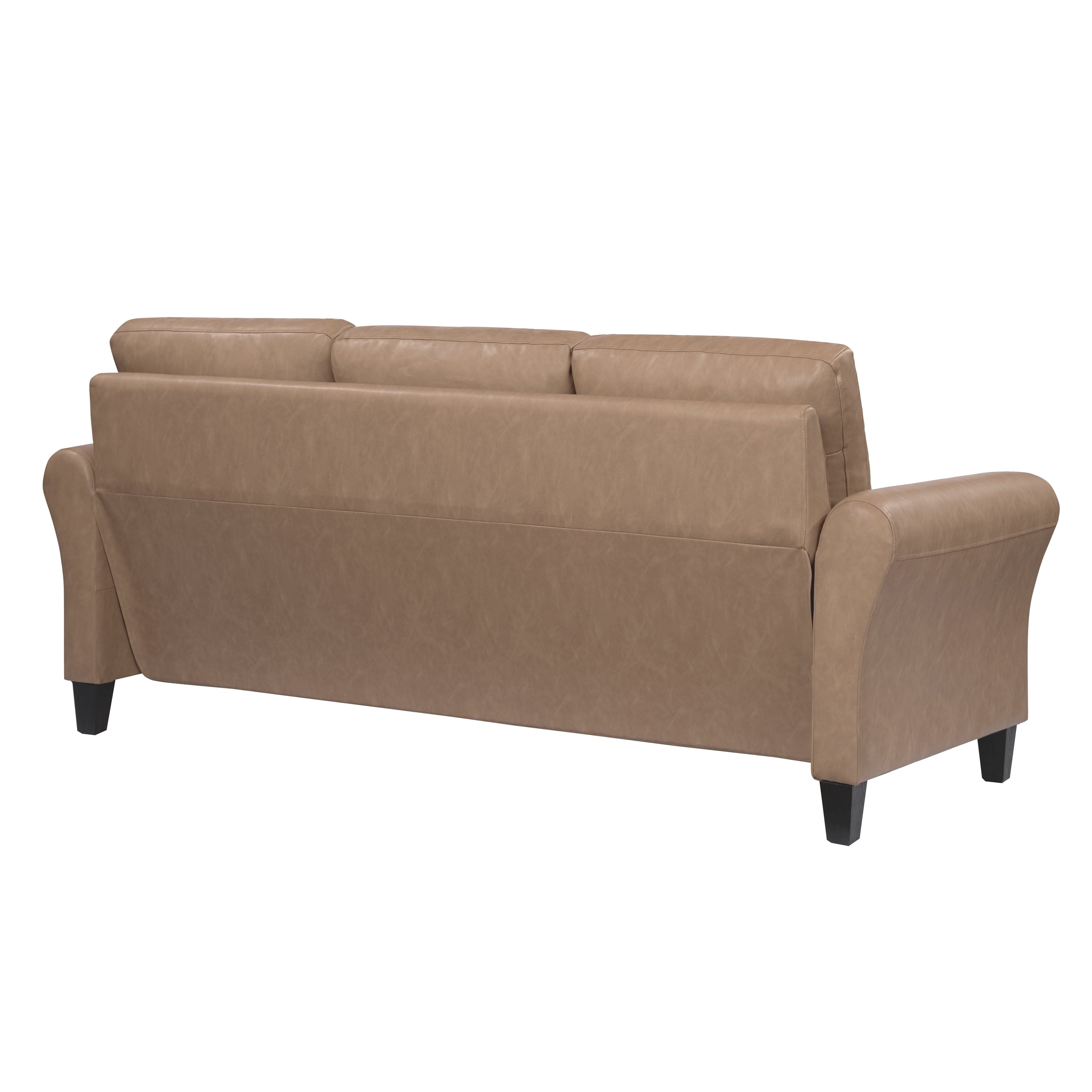 Lifestyle Solutions Alexa Sofa with Rolled Arms, Gray Fabric