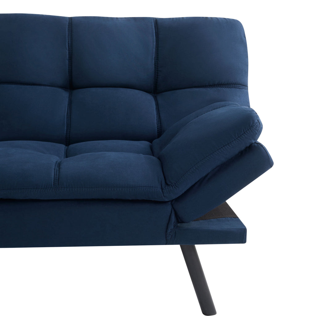 Mainstays 72 Memory Foam Futon Sofa Bed,Black