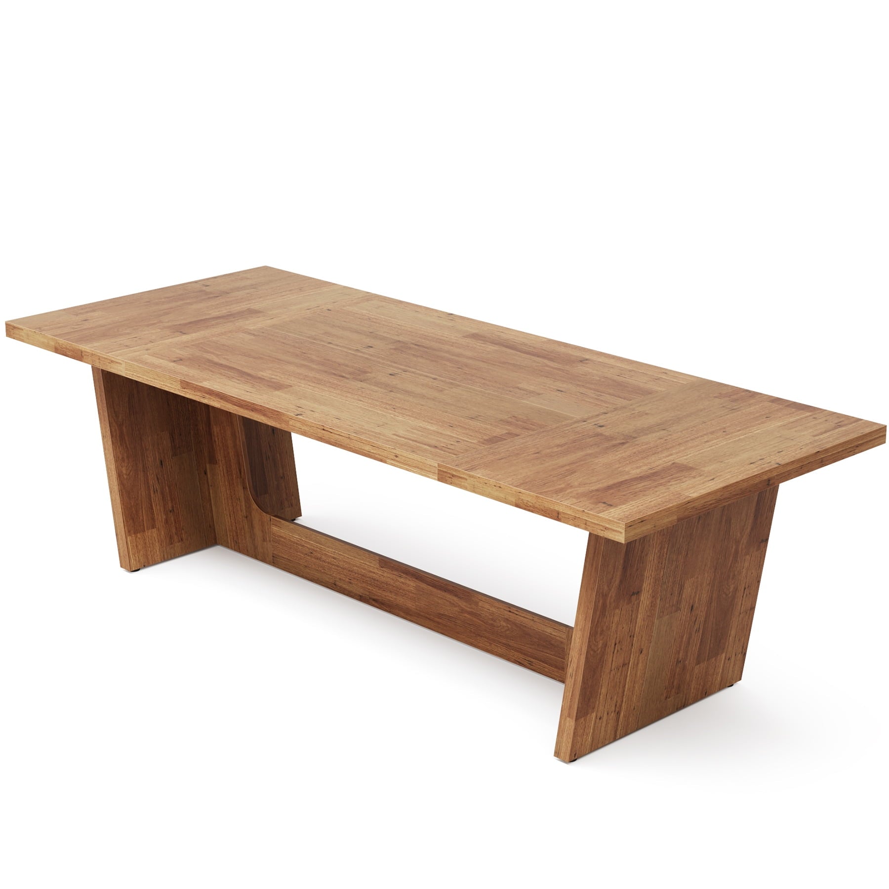 Fnova 70.87 Rectangular Dining Table for 4-6 People, Farmhouse Wood Kitchen Table with Sturdy Legs, Easy to Assemble