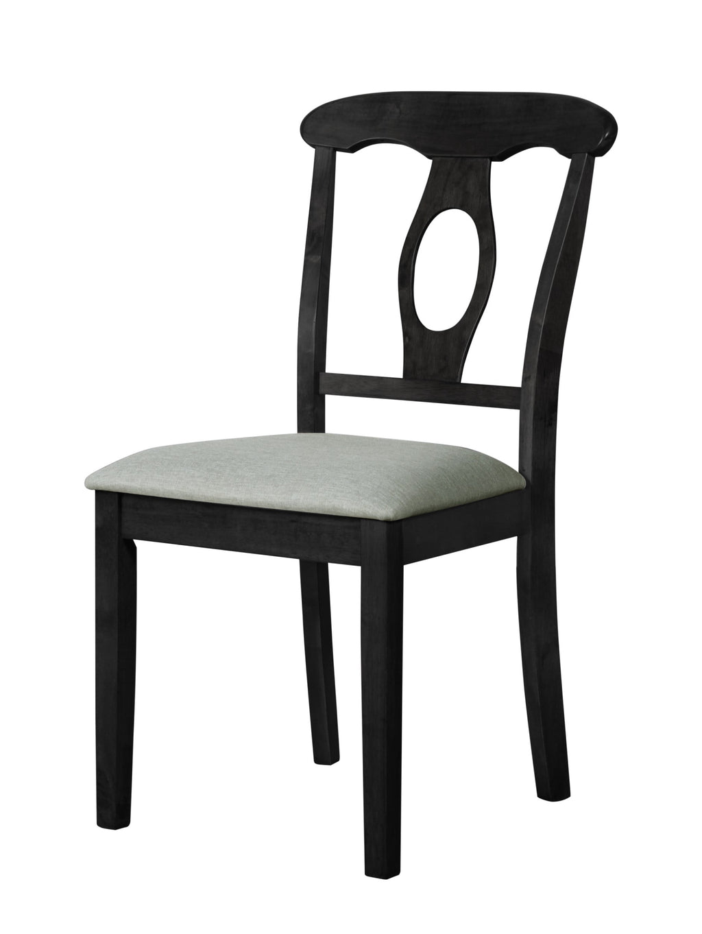 Home Design Olivia Dining Table with Round Pedestal Top, Mid-Century Modern Style, Easy Assembly, Black