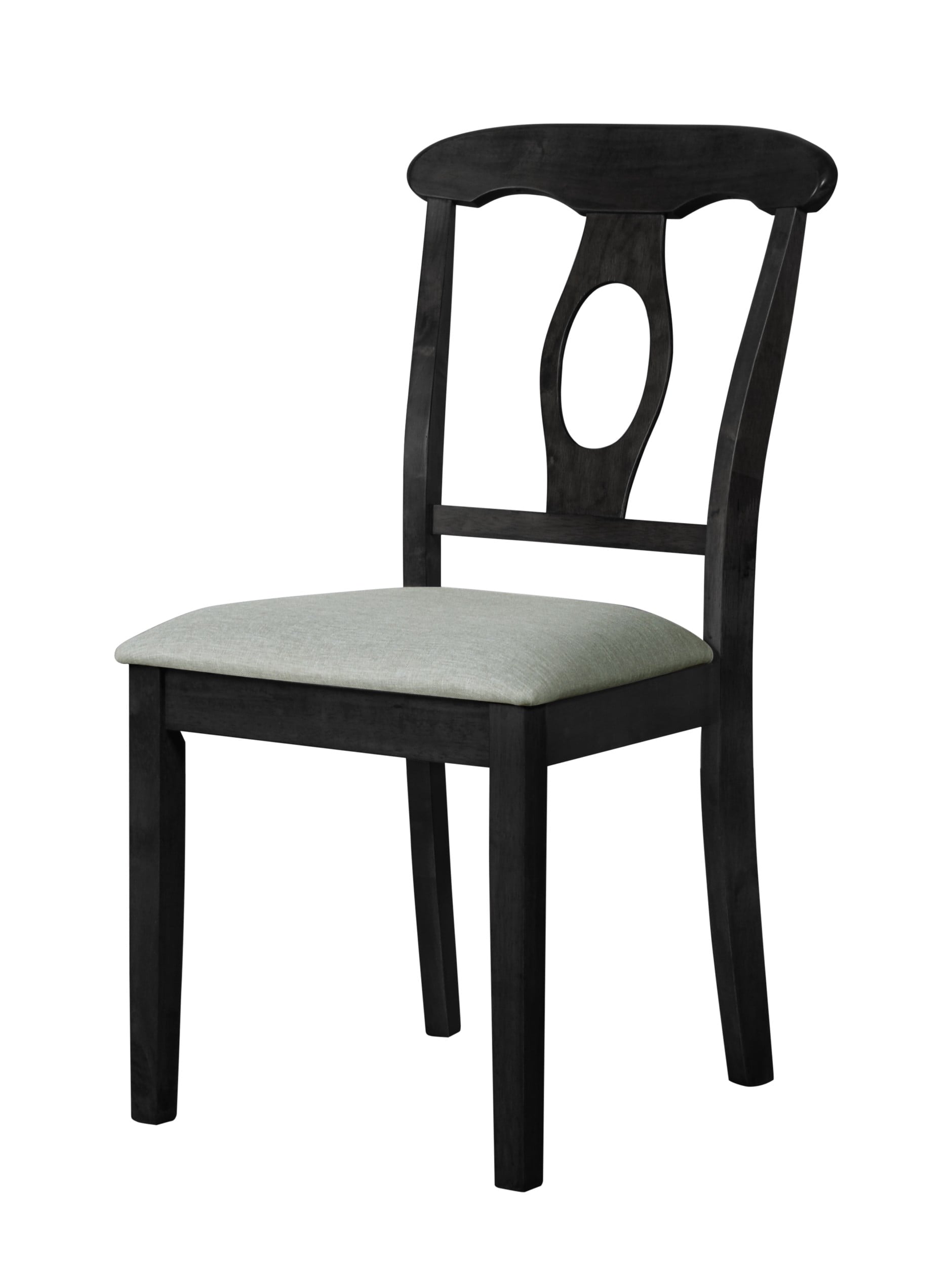 Home Design Olivia Dining Table with Round Pedestal Top, Mid-Century Modern Style, Easy Assembly, Black