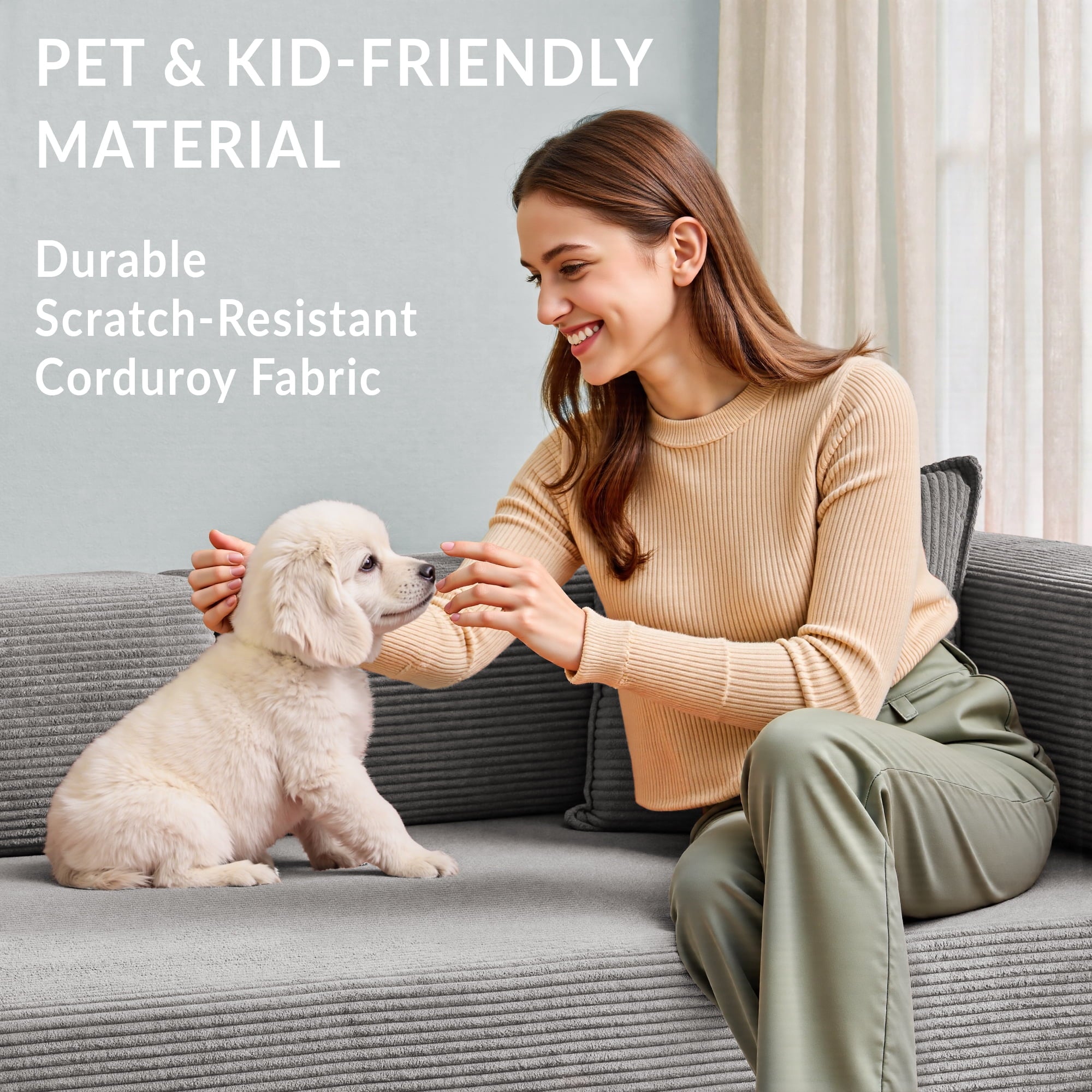 YINIX 78,6 Convertible Sofa Couch with 2 Pillows, Sleeper Sofa Bed for Living Room, Small Spaces, Orange