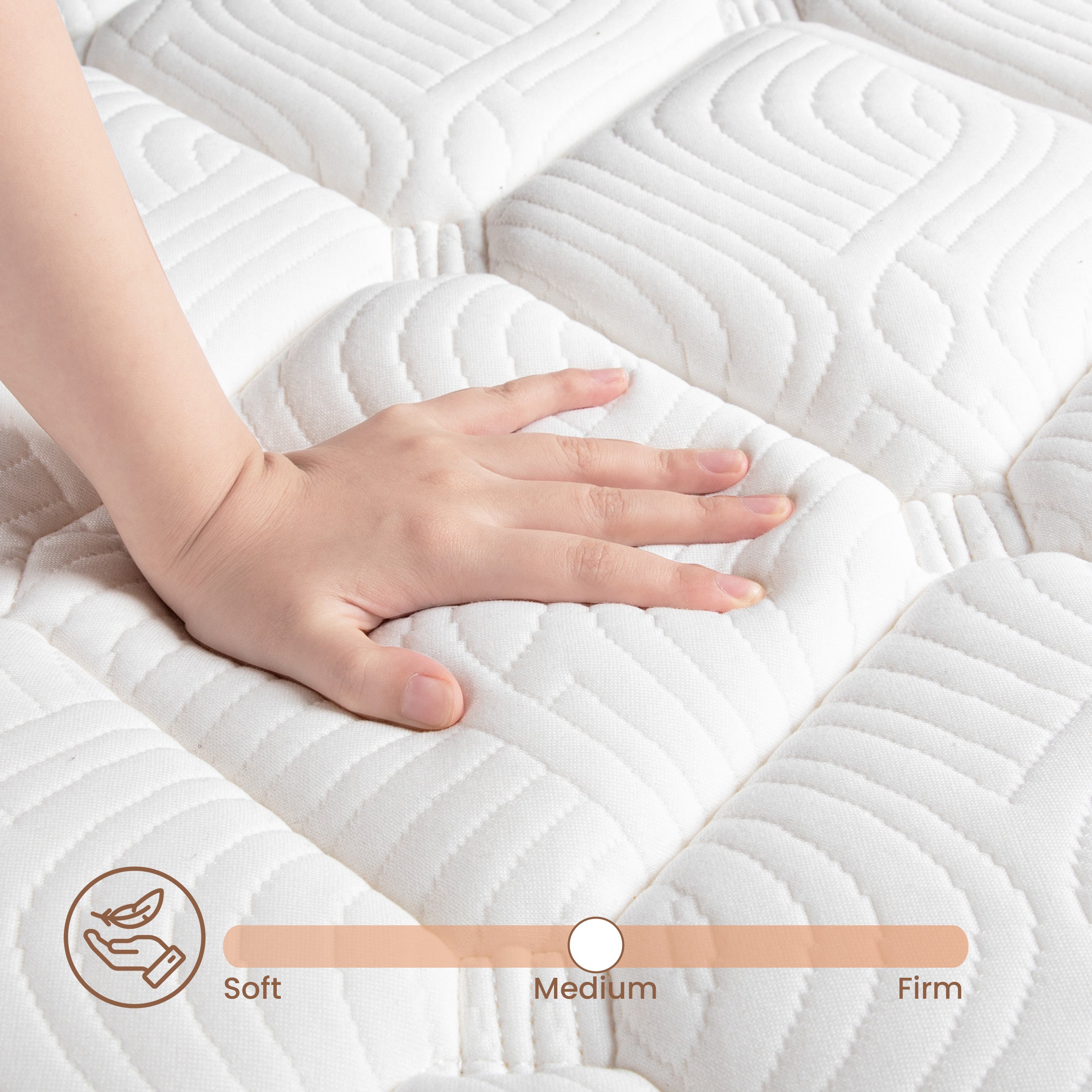 Babo Care 12 Inch Queen Mattress, Euro Top Hybrid Mattress, Medium Feel, Pocket Coils, Motion Isolation