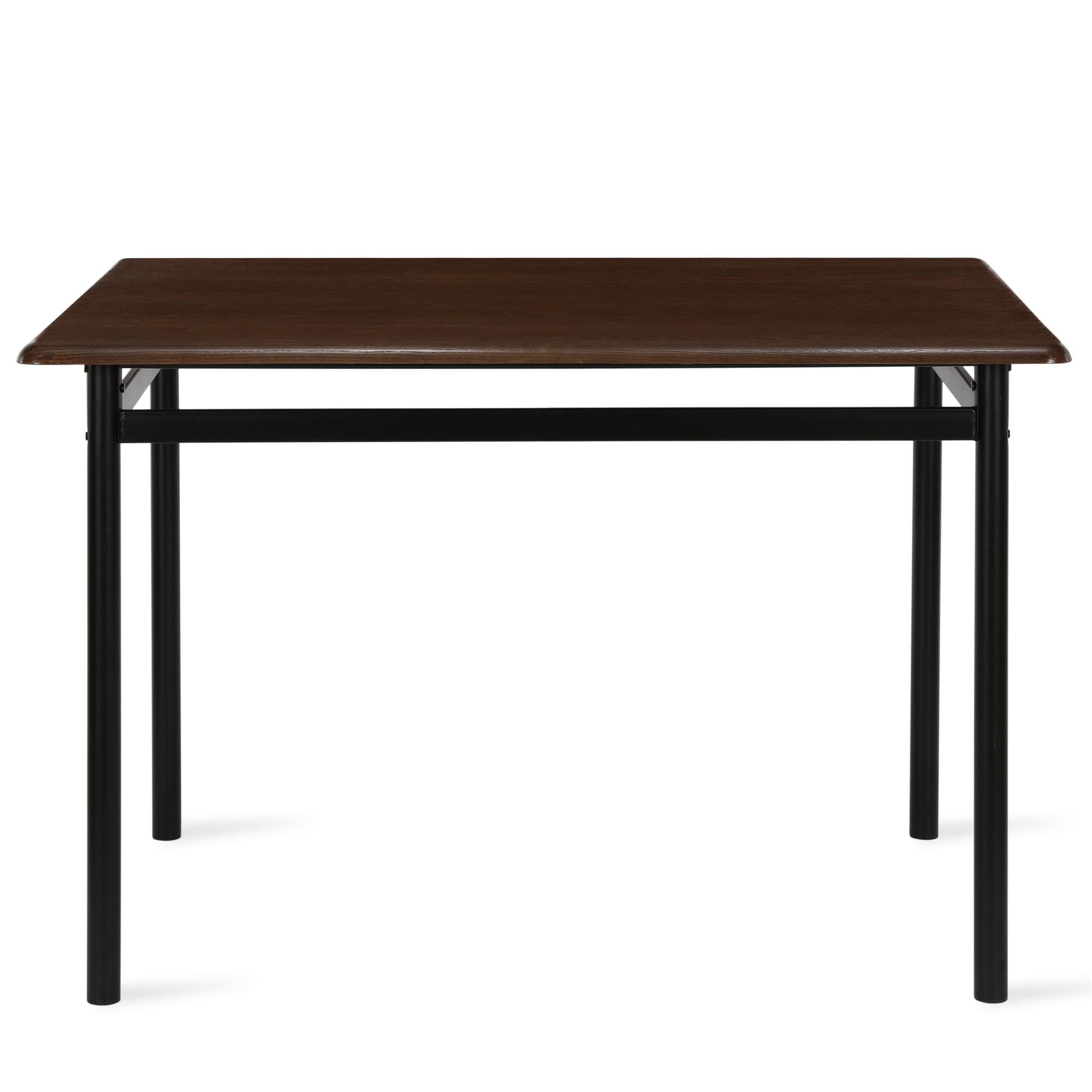 Mainstays 5-Piece Wood & Metal Dining Room Set, Seats 4, Canyon Walnut & Black
