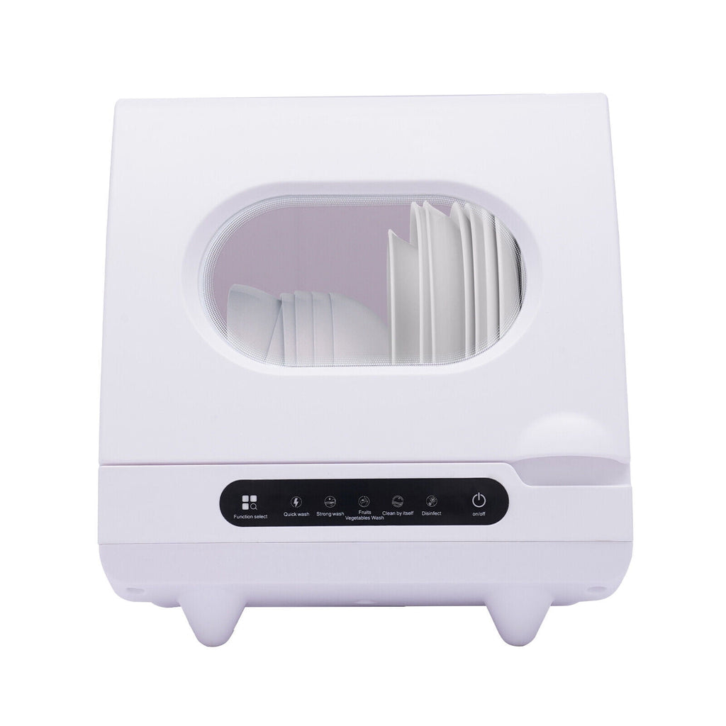 Mkyiongou Compact Countertop Dishwasher with Full Panel Control, 50 dB