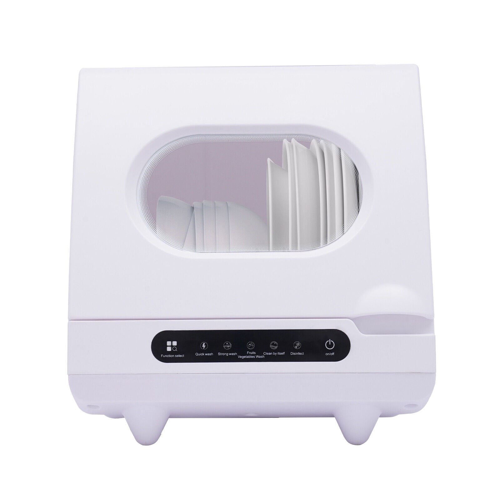 Mkyiongou Compact Countertop Dishwasher with Full Panel Control, 50 dB