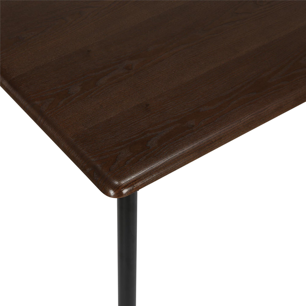 Mainstays 5-Piece Wood & Metal Dining Room Set, Seats 4, Canyon Walnut & Black