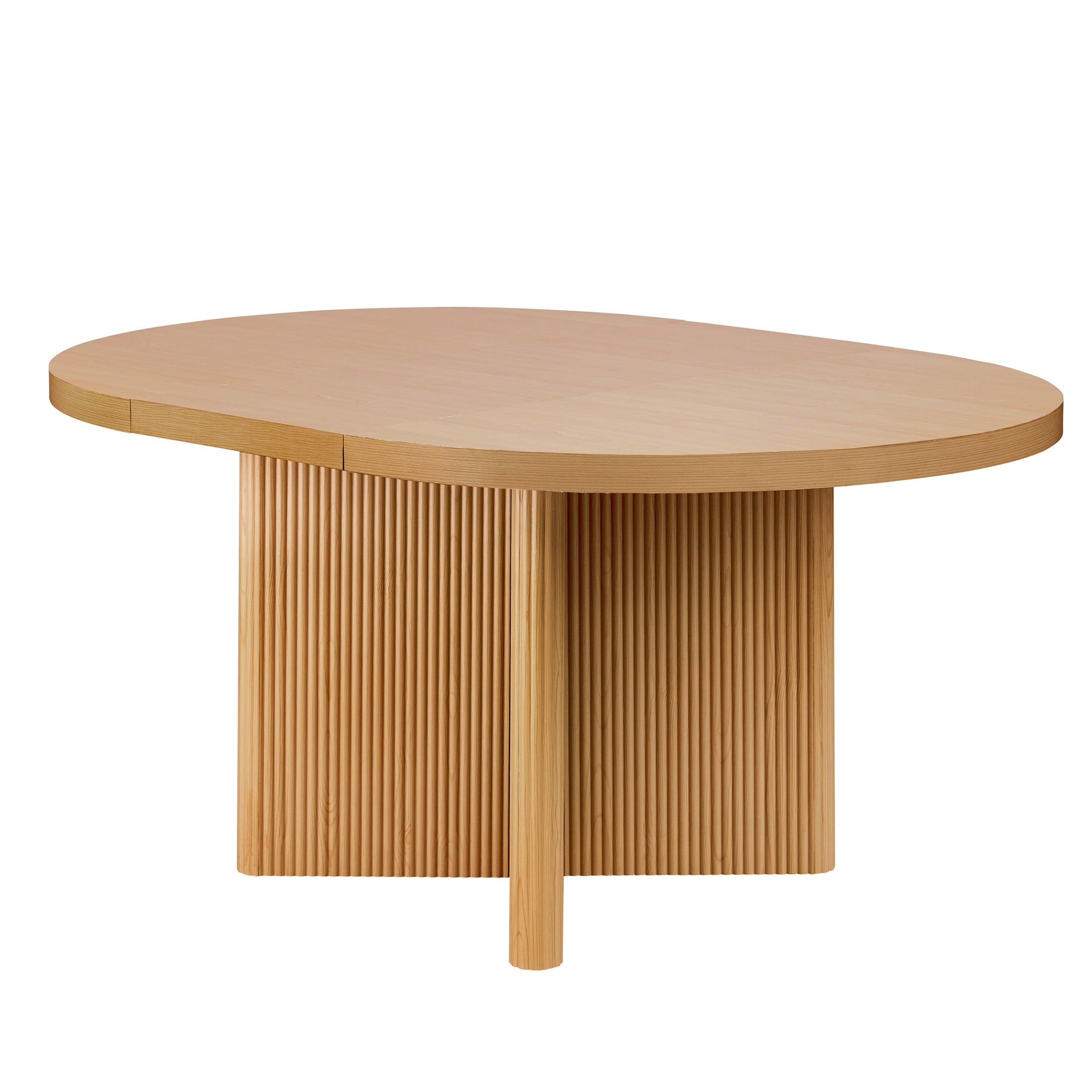Better Homes & Gardens Lillian Fluted Round Expandable Dining Table, Walnut Finish