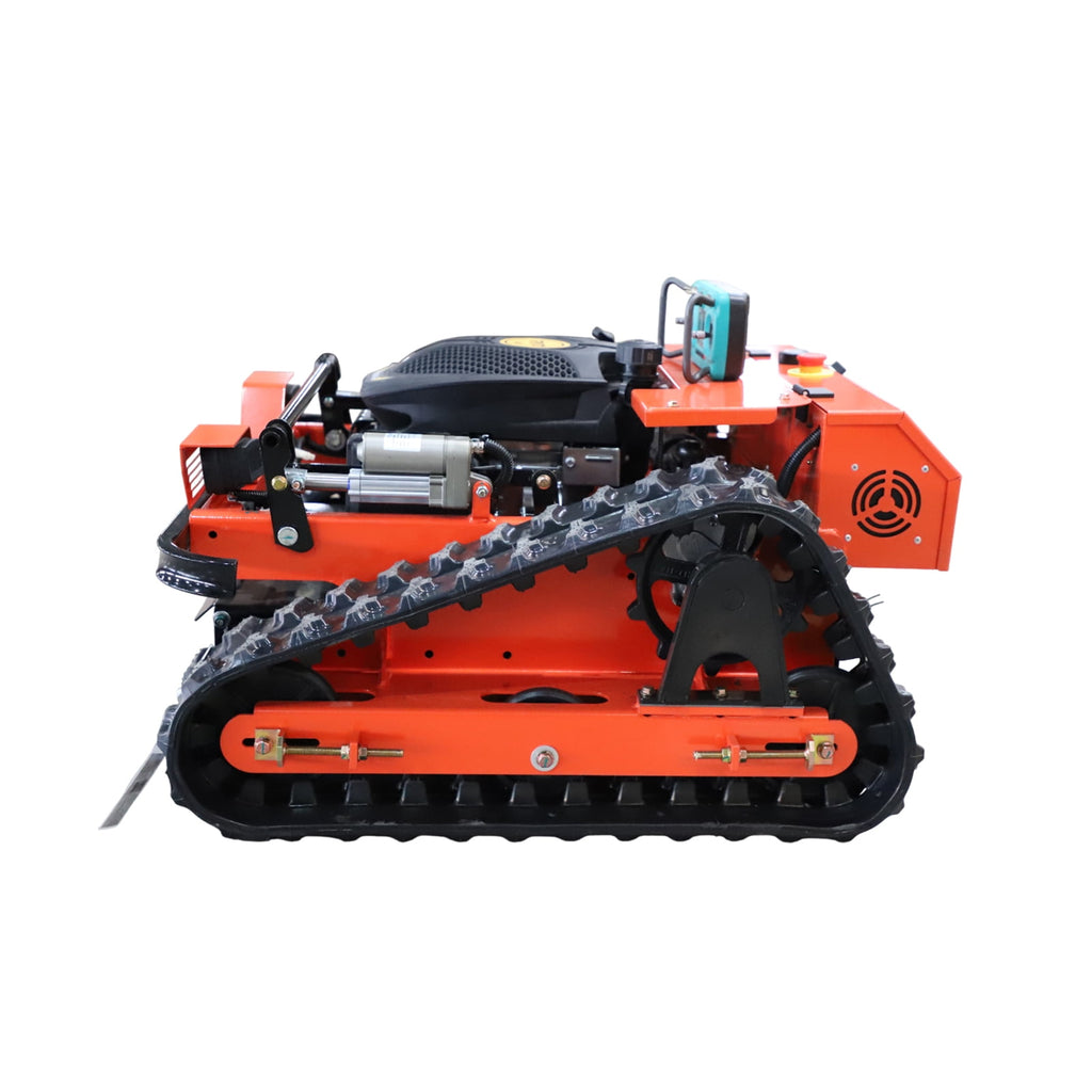 DeepKron RC Gasoline Engine Remote Control Gas Lawn Mower 225cc Tracked Slope Mower, All-Terrain Robotic Cutter, Up to 45° Climb