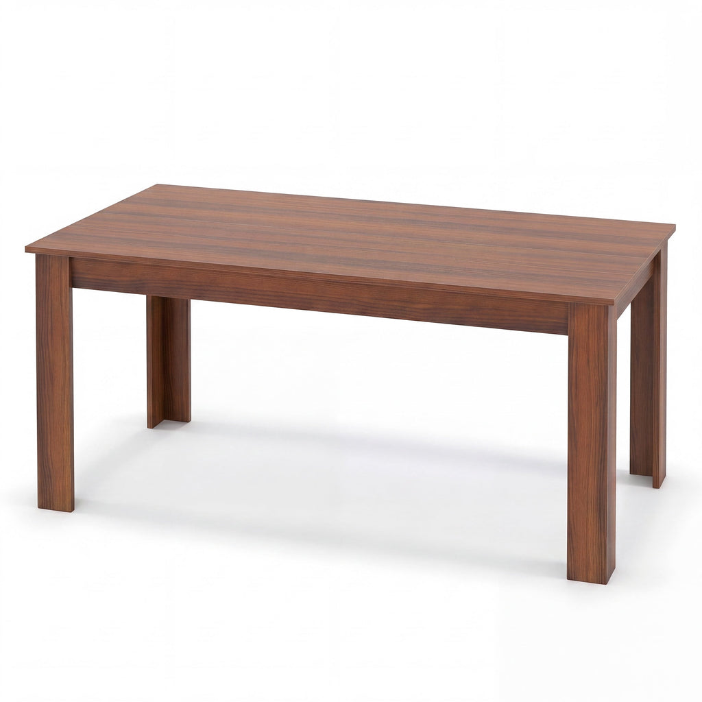 Costway 63 Dining Table Rectangular Modern Kitchen Table For 6 People Home Furniture Gray