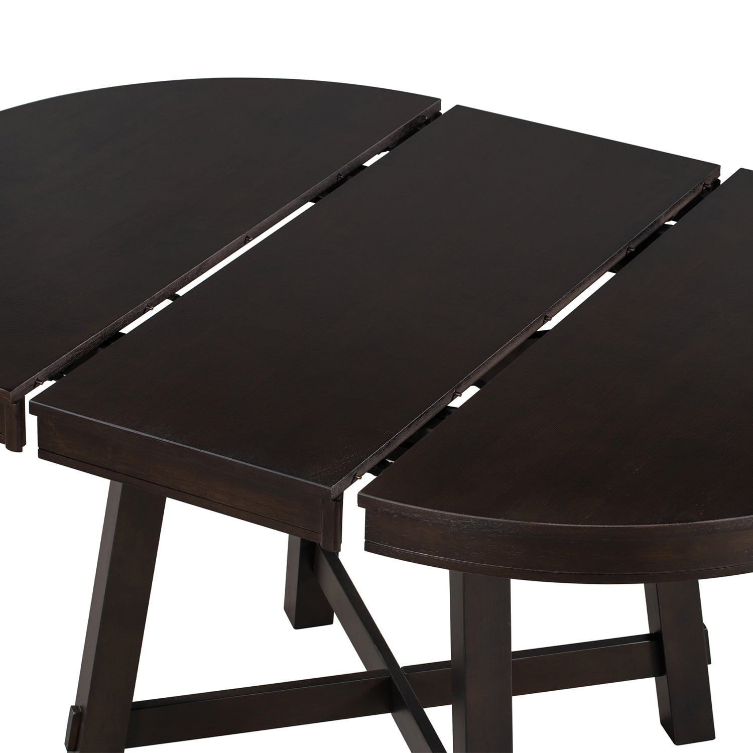 Harper & Bright Designs Extendable Dining Table Set for 4 Upholstered Chairs Functional Retro Style Table for Dining Room Kitchen, Natural Wood Wash