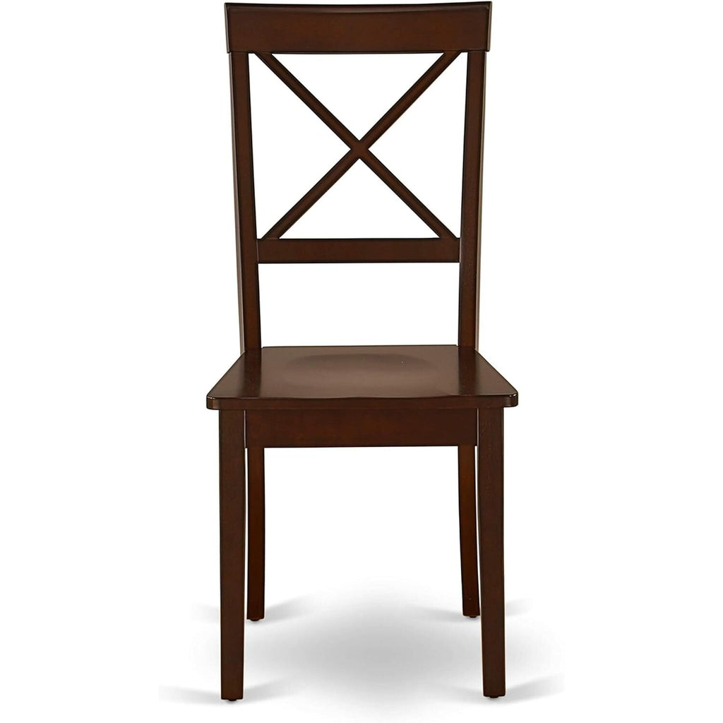 HomeStock 7 Piece Modern Dining Table Set Consist of a Rectangle Wooden Table and 6 Kitchen Dining Chairs, 36x60 Inch, Mahogany