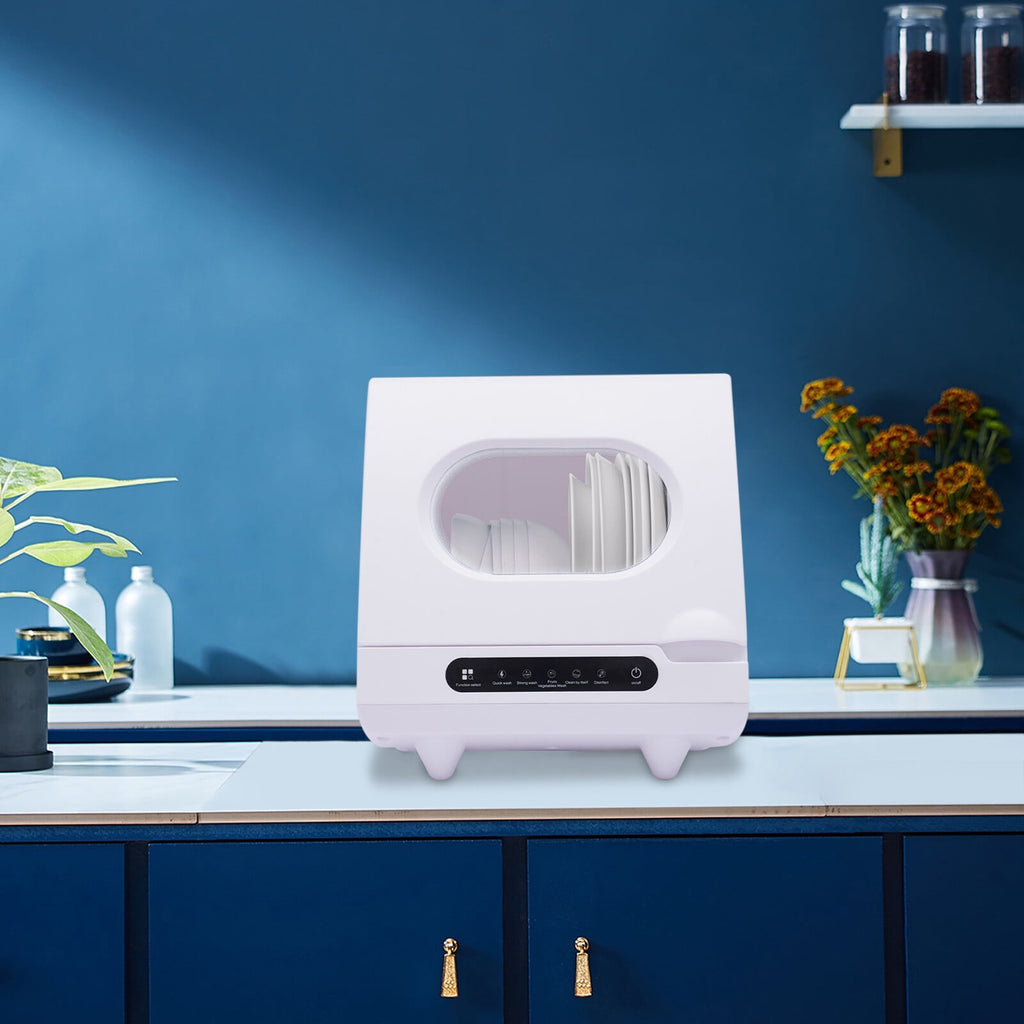 40*40*45cm 1200W Portable White Countertop Dishwasher Mini Countertop Dishwasher Homes Apartments
