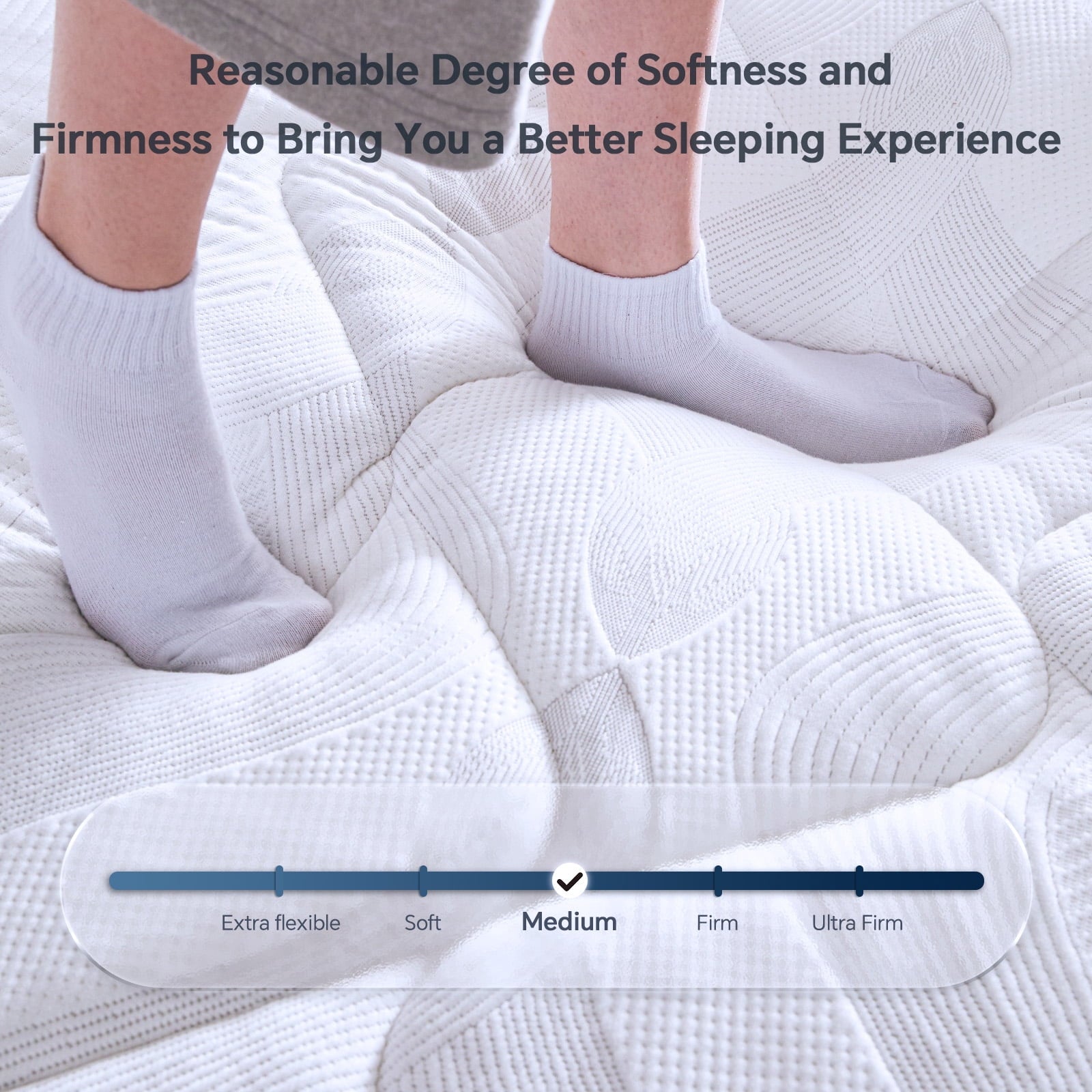 Blinddarm Queen Mattress, 12 inch Hybrid Memory Foam Mattress in a Box, Individual Pocket Spring, Medium Firm, CertiPUR-US