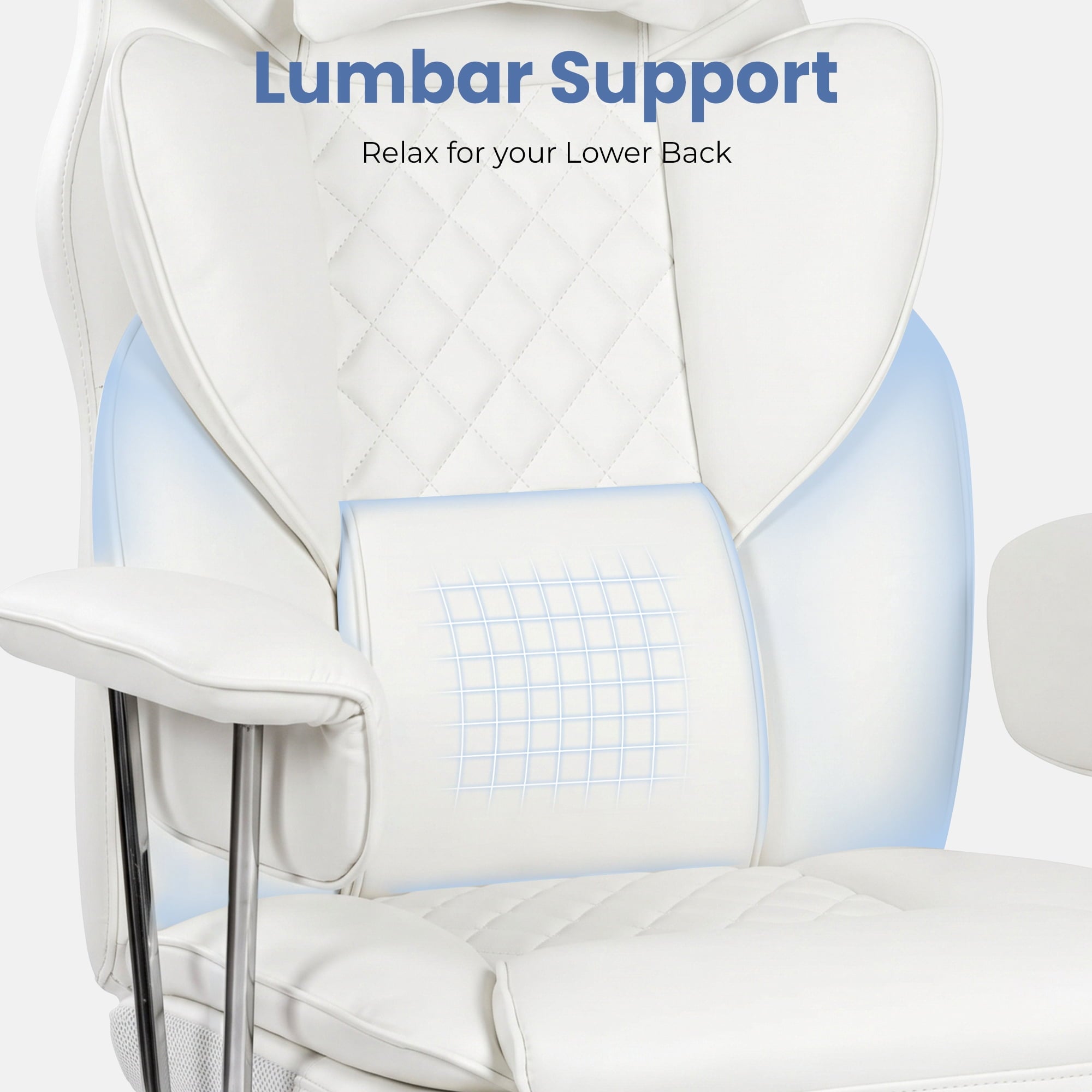 CELTOSS Executive Office Chair 400LBS, High Back Computer Chair with Arms and Footrest, Ergonomic Desk Chair with Lumbar Support, 90–135° Reclining Office Chairs for Home Work, Fabric Blue