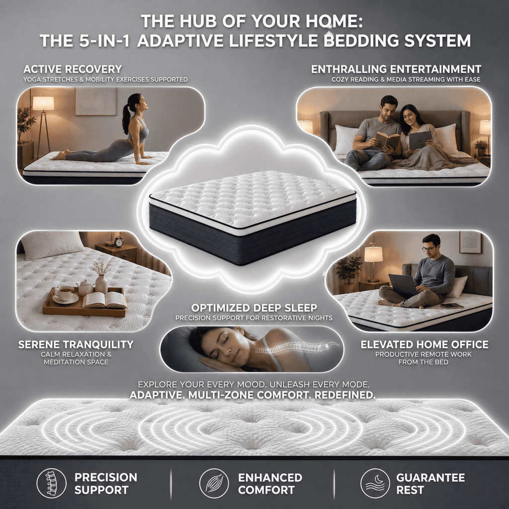 Lodeija 12 inch Queen Euro Top Hybrid Mattress,Pocket Spring,Breathable Knitted Fabric Pressure Relief,CertiPUR-US Certified,White