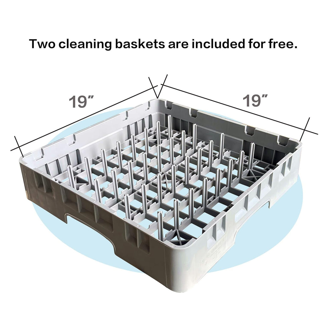 HYBOKITCH Undercounter Commercial Dishwasher/Glasswasher Built-in Booster, Built-in Detergent & Rinse Aid Pumps, Stainless Steel, Up to 40 Racks/Hr, 208~240V