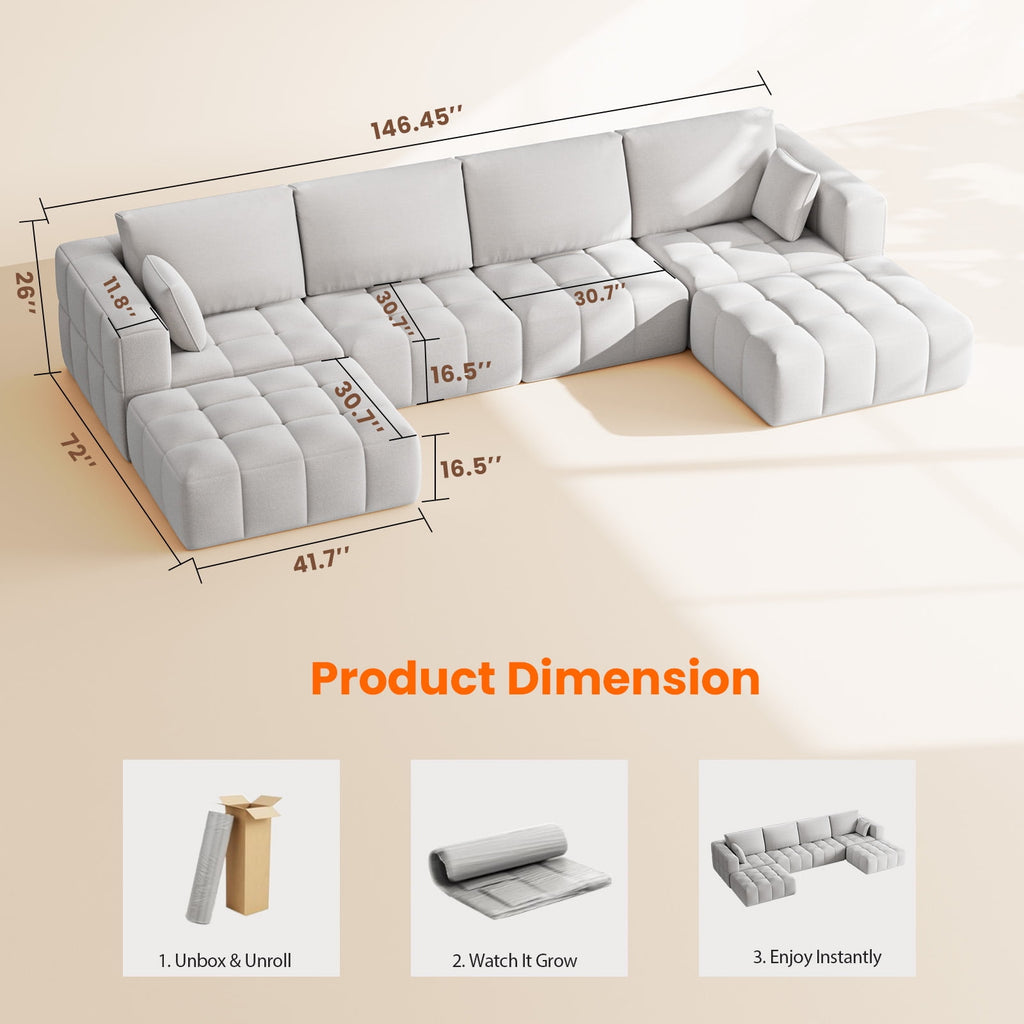 71 High Backrest Sofa for Small Spaces, Compressed Corduroy Couch with Deep Seating for Living Room, Bedroom, Dark Grey