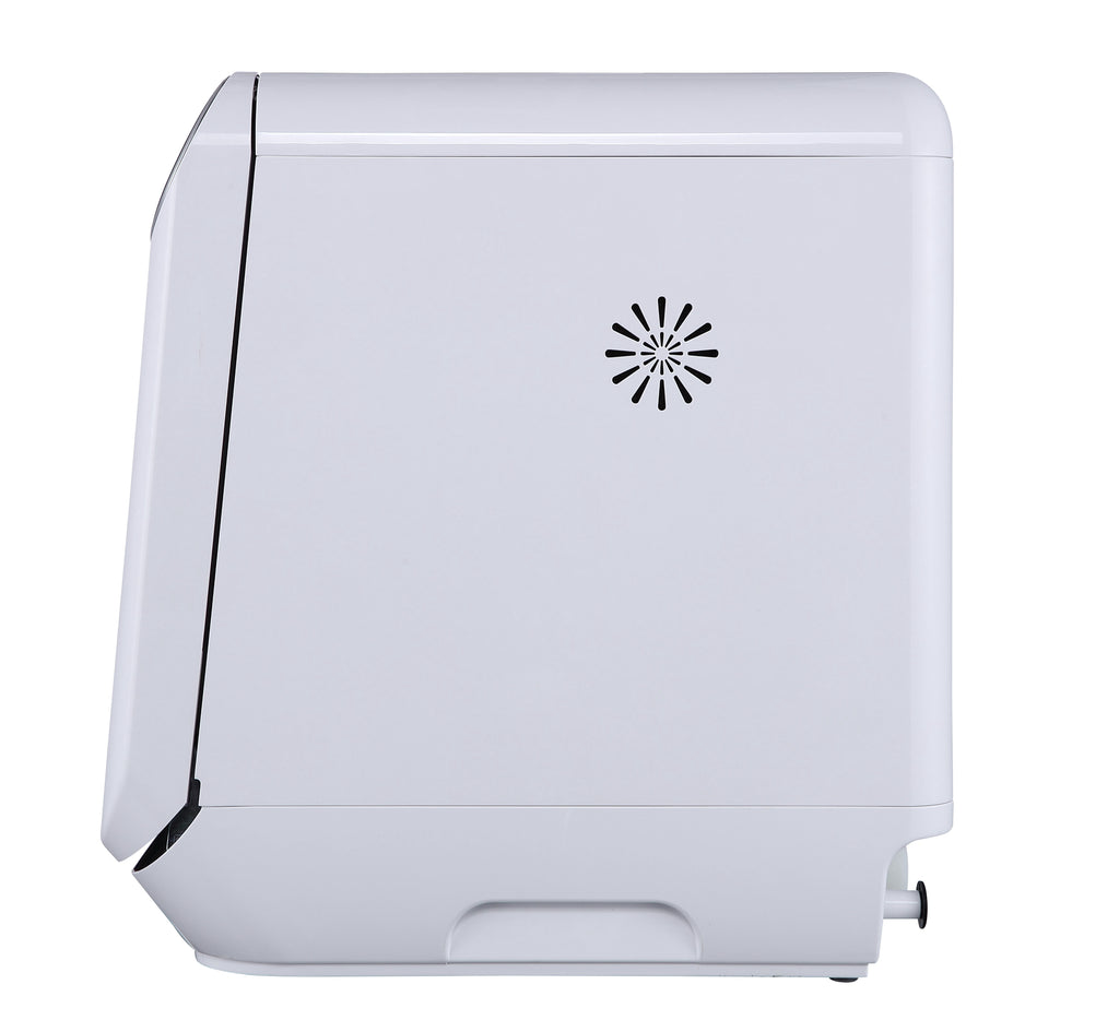 Hamilton Beach 6-Liter 2 Place Setting Portable Countertop Dishwasher, No Hookup Unit for Tabletop, Apartment, or RV, White