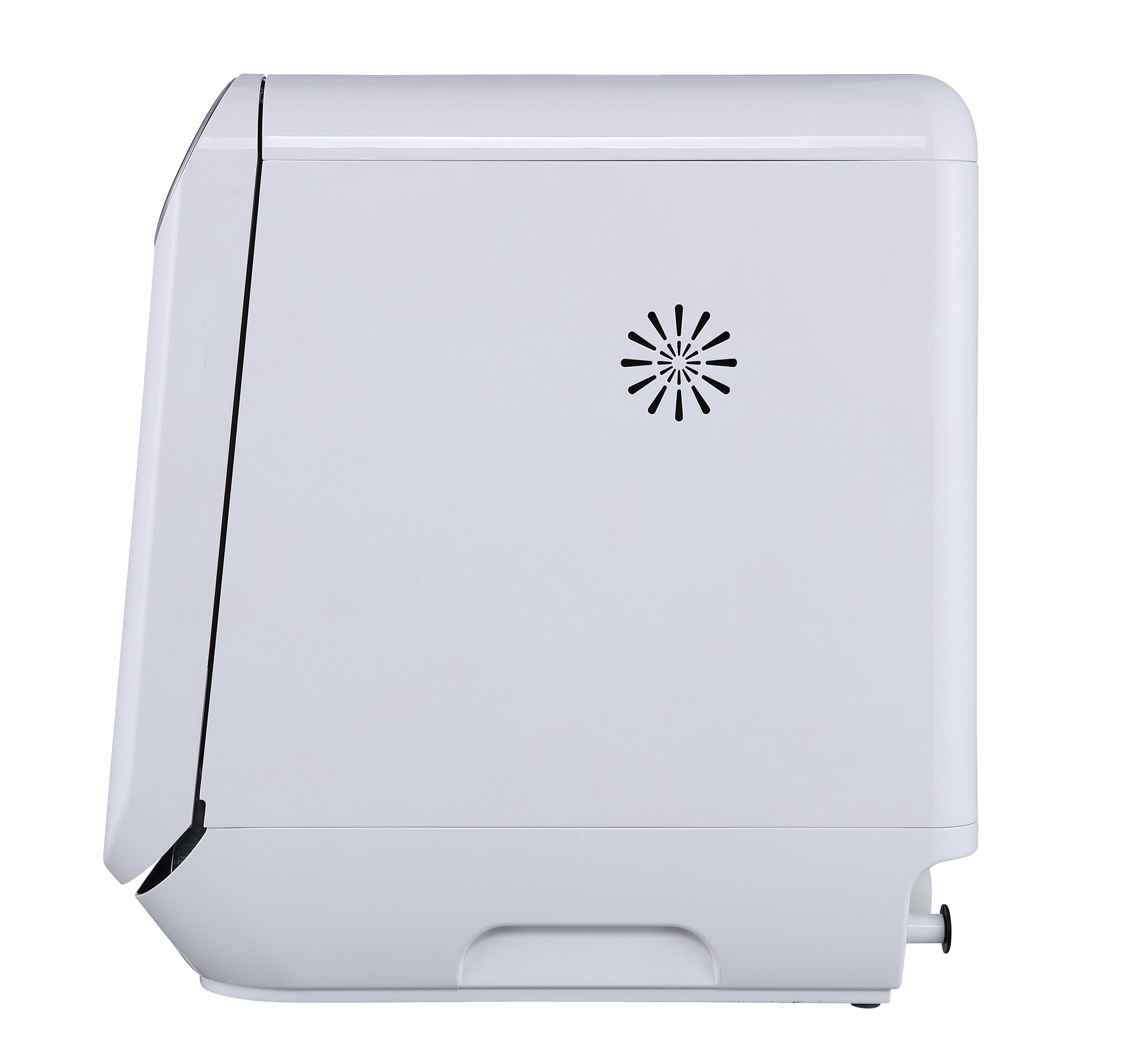 Hamilton Beach 6-Liter 2 Place Setting Portable Countertop Dishwasher, No Hookup Unit for Tabletop, Apartment, or RV, White