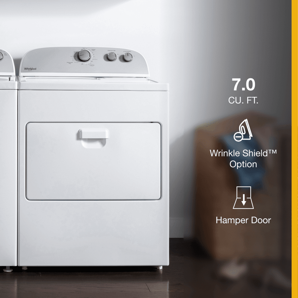 Whirlpool Top Load Gas Dryer with AutoDry™ Drying System