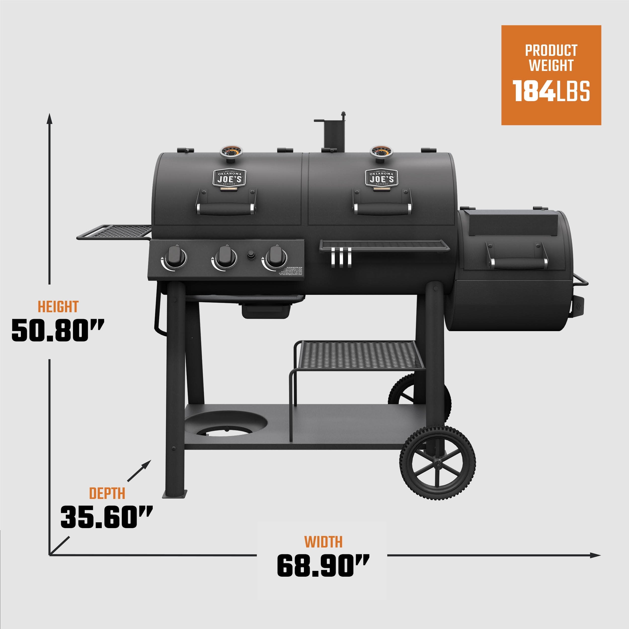 Oklahoma Joe's® Canyon Combo Gas Grill & Offset Smoker