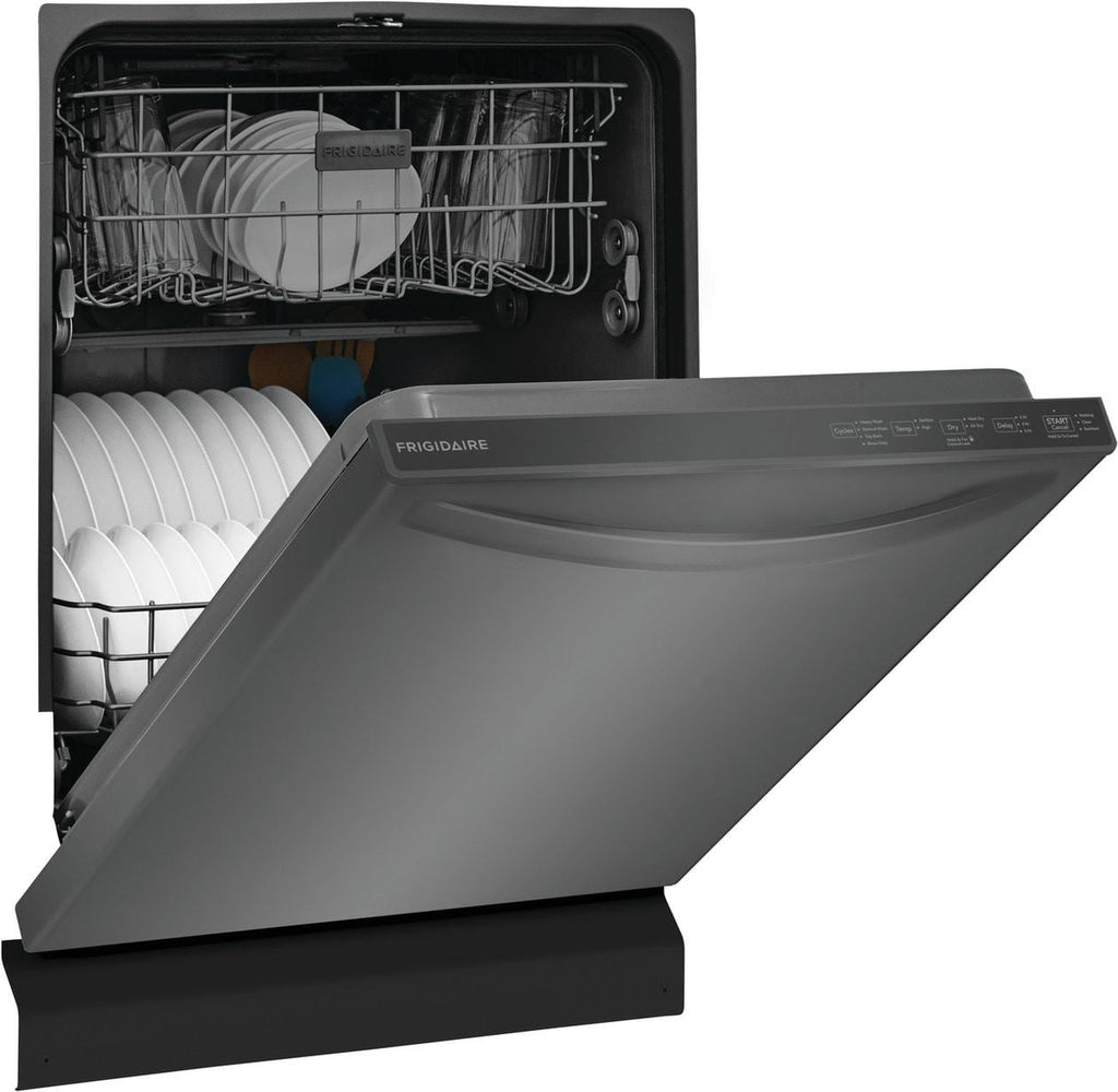 Frigidaire FDPH4316AD 24 Built-In Top Control Dishwasher, Top Control, Black Stainless Steel