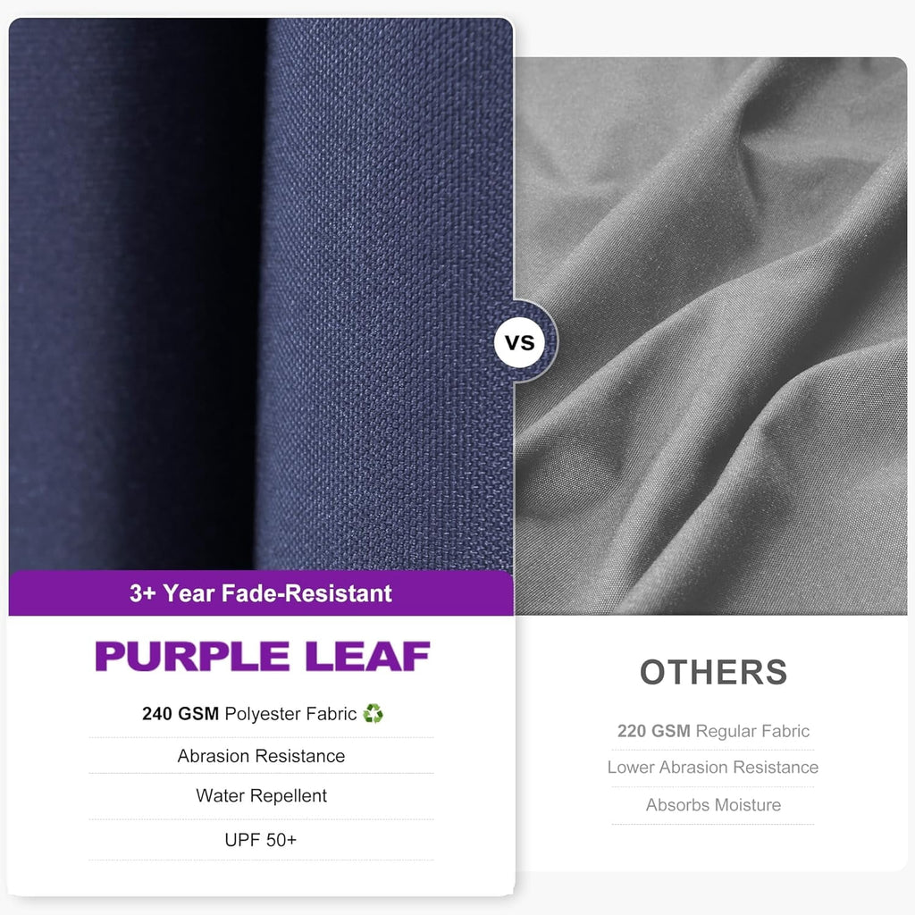 PURPLE LEAF 12 FT Outdoor Cantilever Umbrellas Square Aluminum Windproof Offset Umbrella with 360°Rotation Tilt Adjutable Garden Pool Large Patio Umbrella,Gray