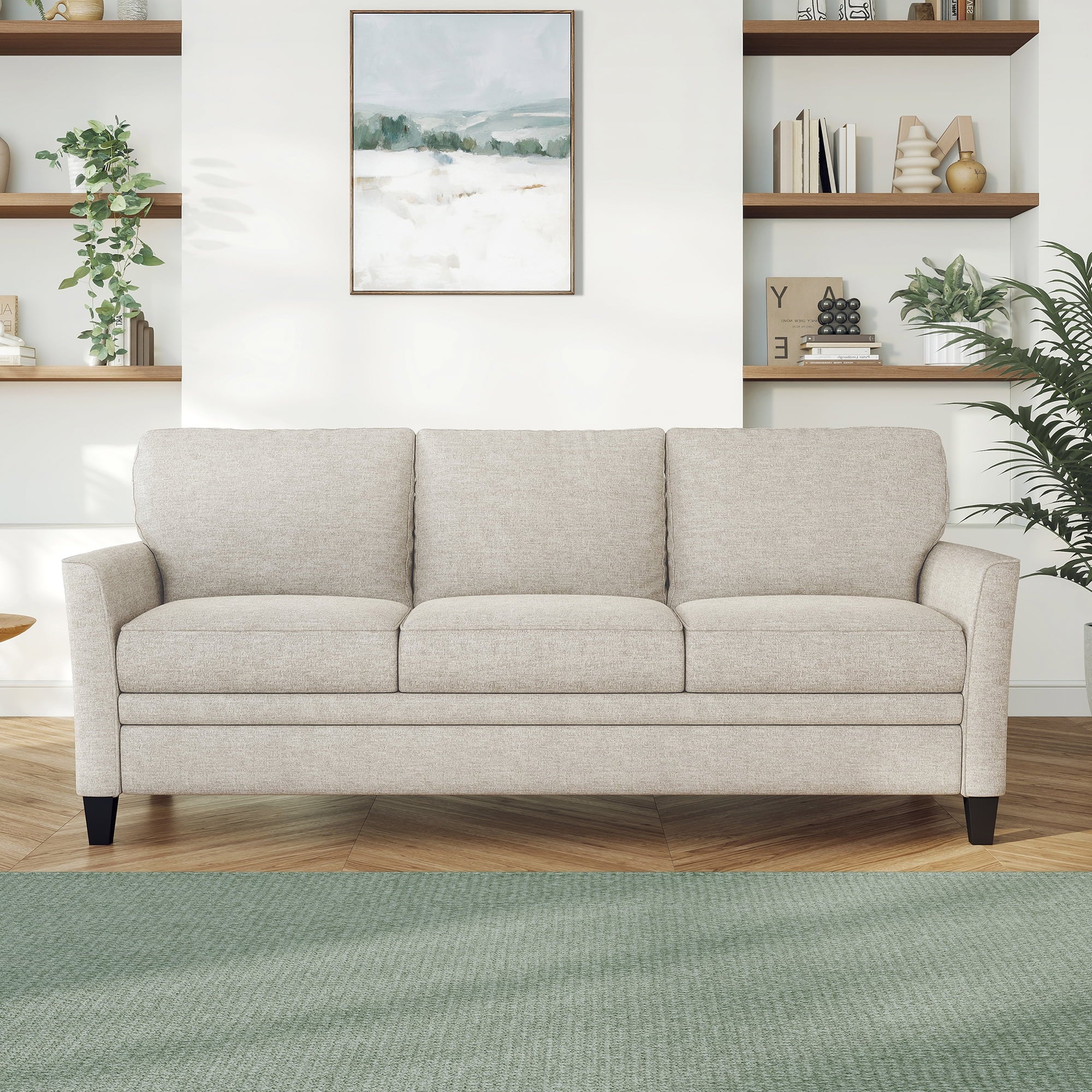 Mainstays Kensington 80 3 Seat Classic Modern Couch, Gray