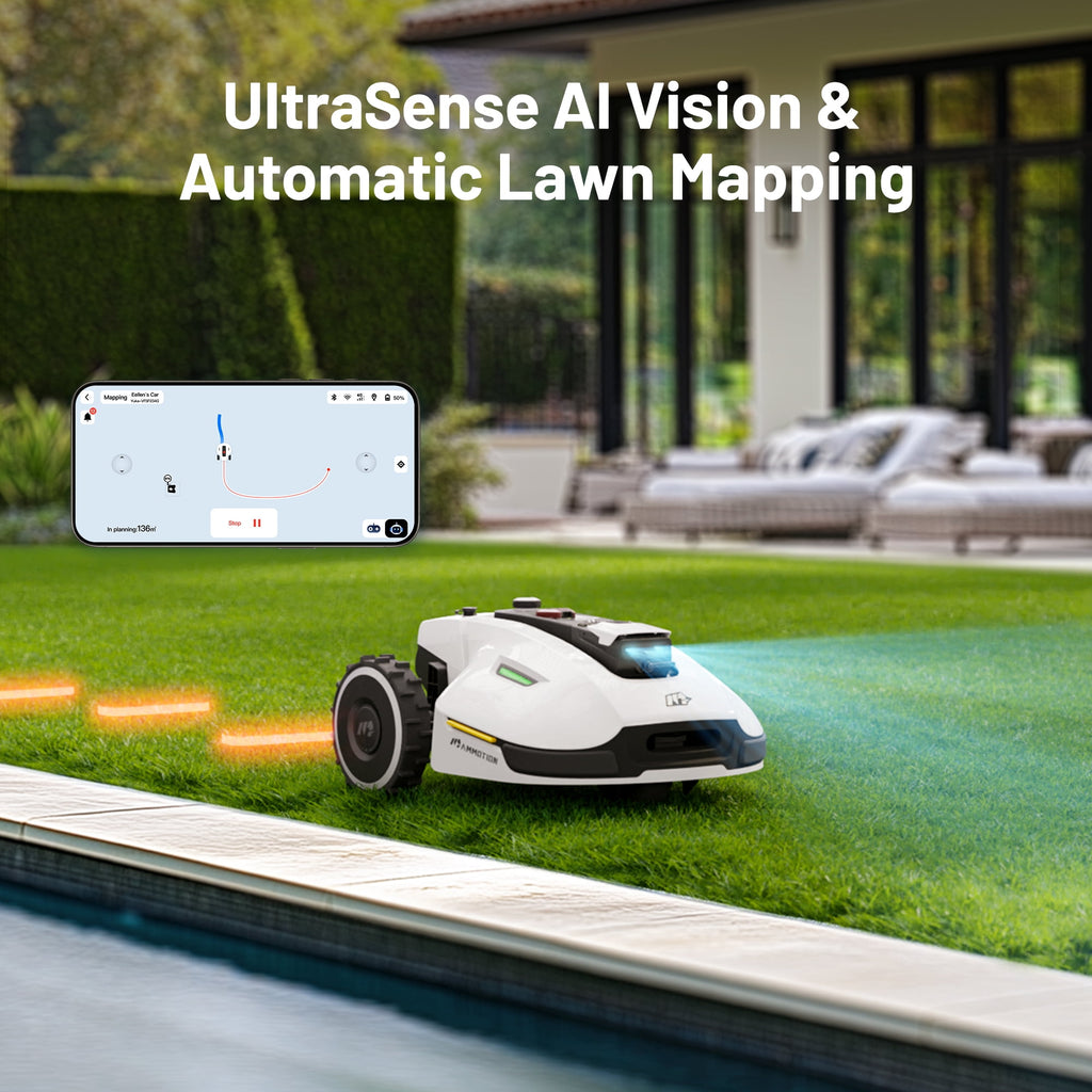 Mammotion YUKA 2000 Robot Lawn Mower,Reception 0.5 Acre, Max 0.6 Acre, Dual Cutting Discs,with 4G