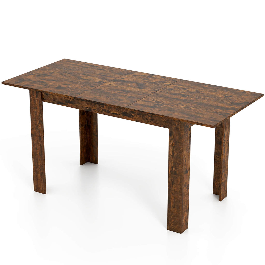 Costway 47”-62” Extendable Dining Table for 4-8 People for Dining Room Home Office Brown
