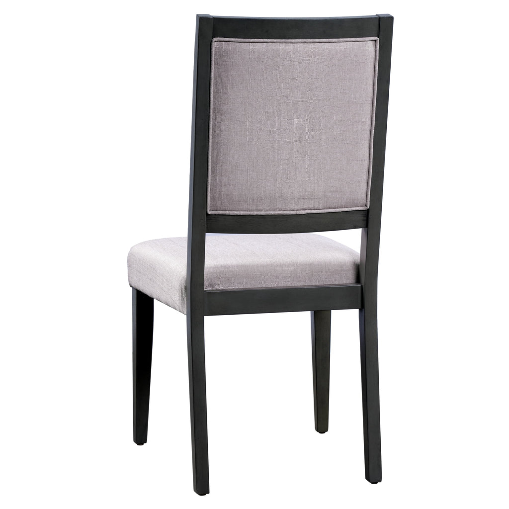 Harper & Bright Designs 7 Pieces Retro Dining Set for 6, Wood Rectangular Table with Designed Trestle Base and 6 Upholstered Chairs for Dining Room and Kitchen, Grey