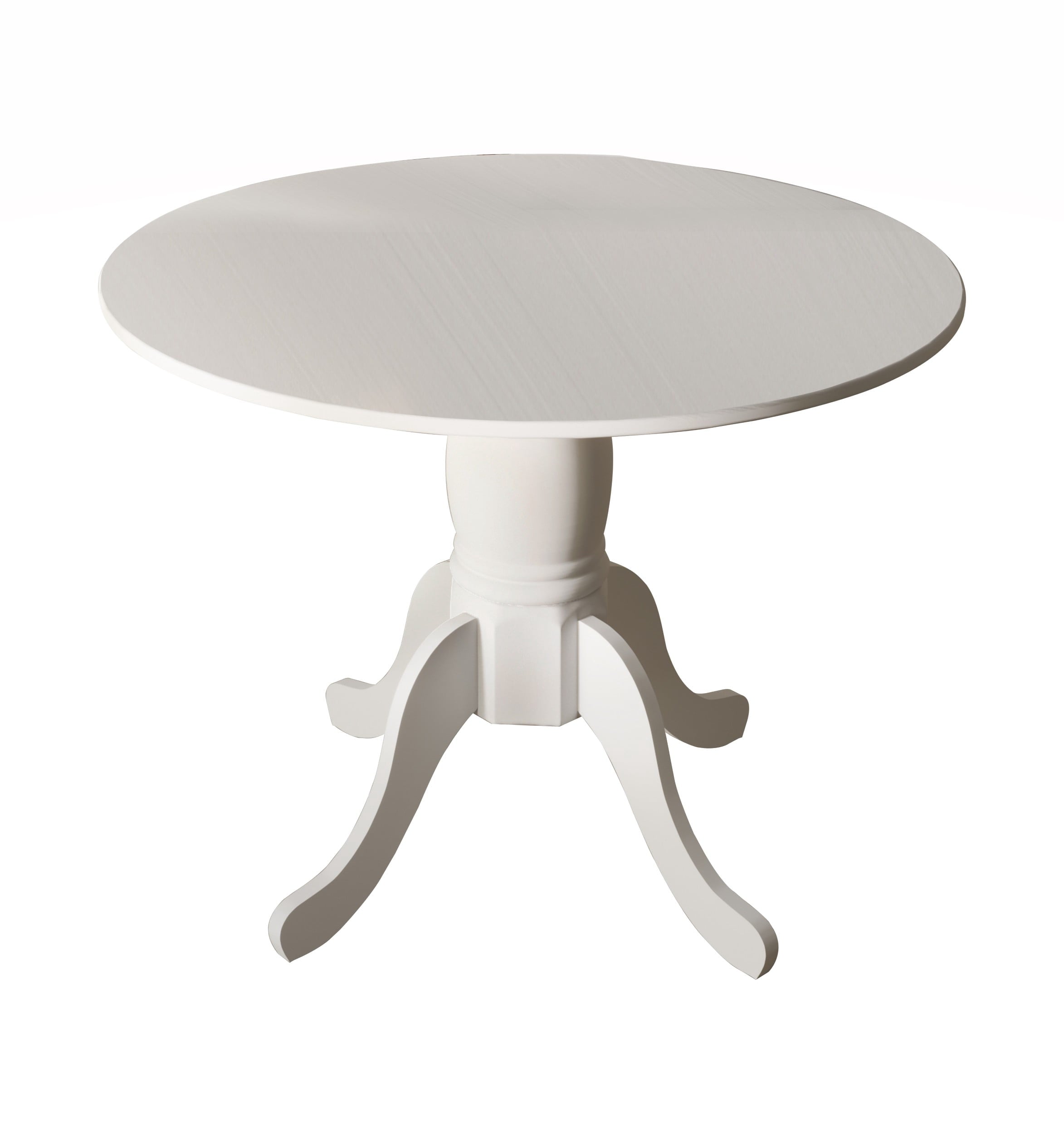 Home Design Olivia Dining Table with Round Pedestal Top, Mid-Century Modern Style, Easy Assembly, Black