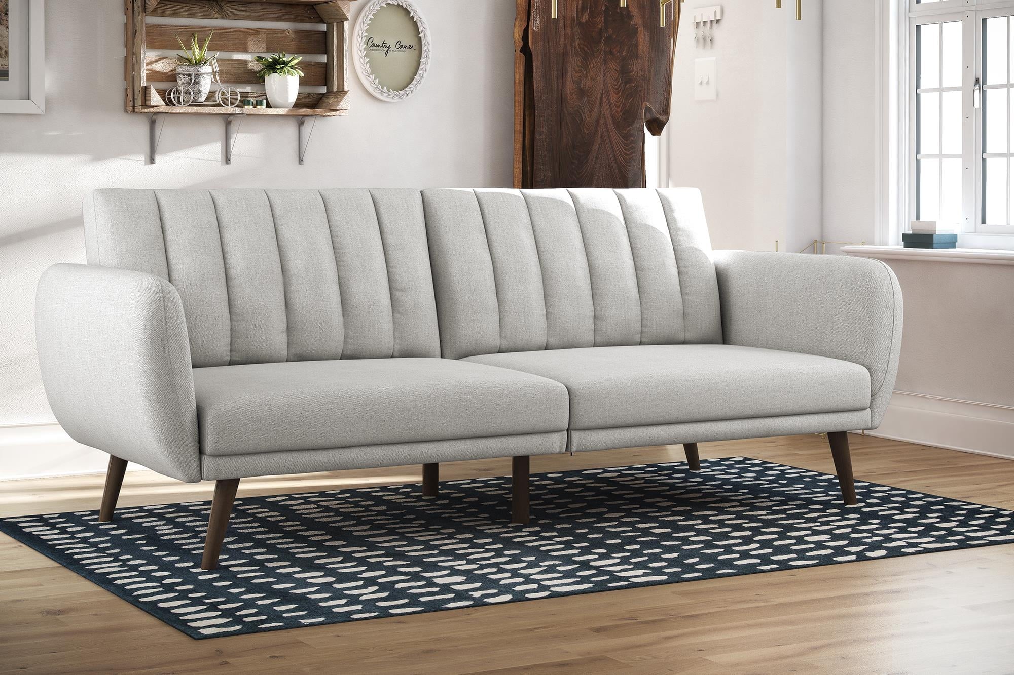Novogratz Brittany Futon, Blue Linen