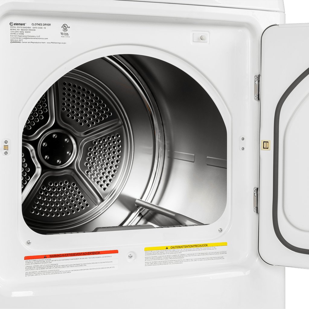 Element Electronics 7.0 cu. ft. Front Load Electric Dryer - White (ETD7027ECW)
