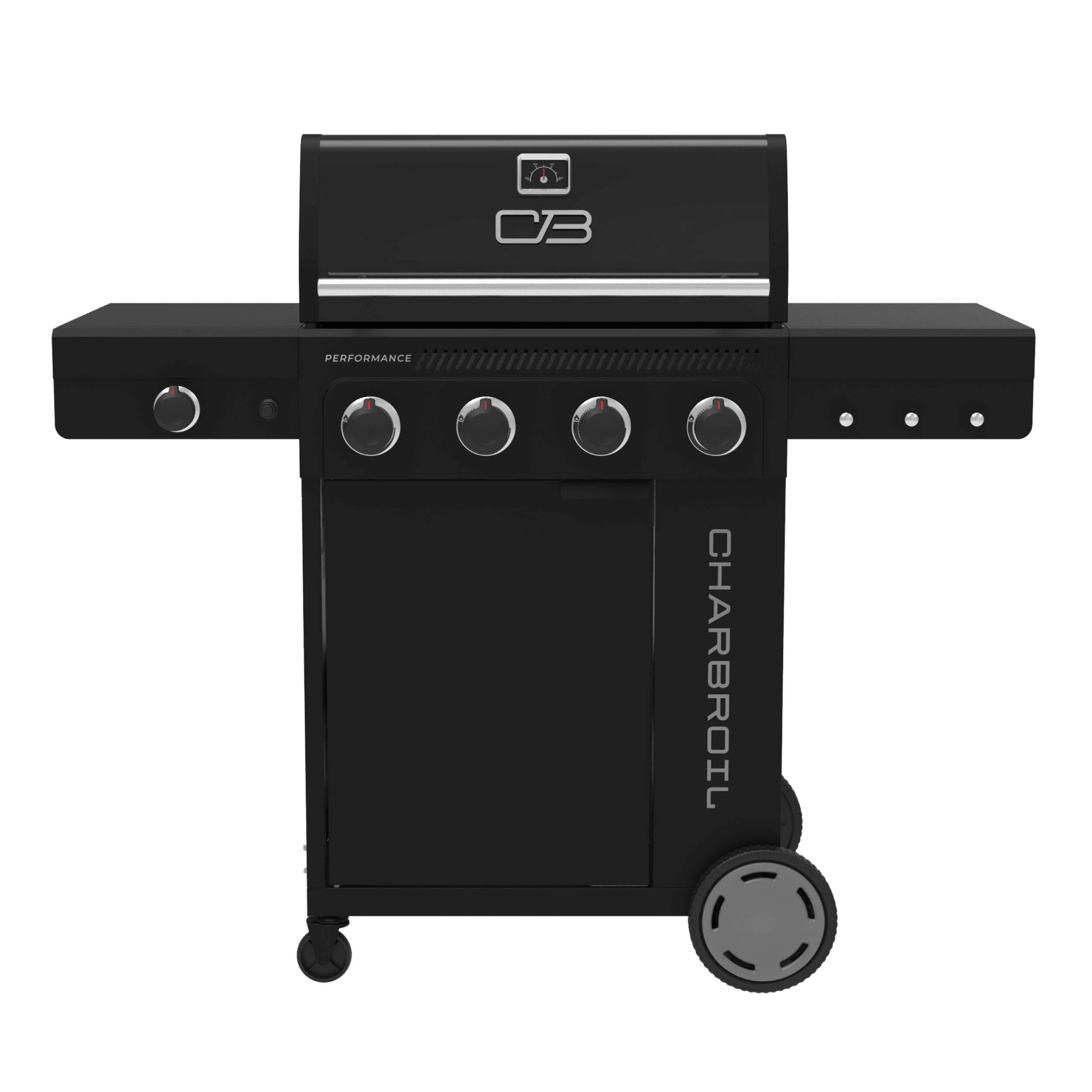 Charbroil® Performance Series™ FlavorMax™ 4 Burner Gas Grill Cabinet with Side Burner, Stainless Steel
