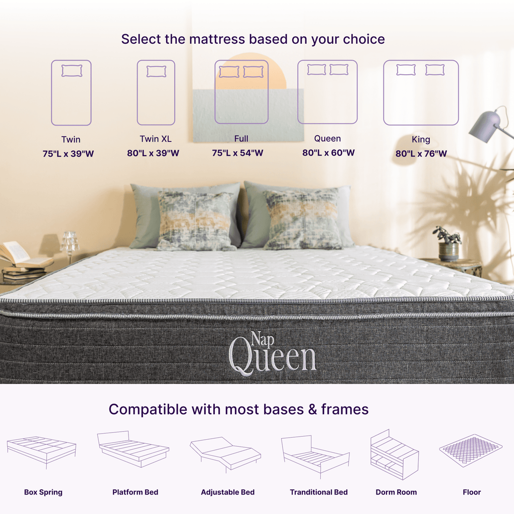 Nap Queen Victoria 10 Inch Gel-Infused Hybrid Queen Mattress